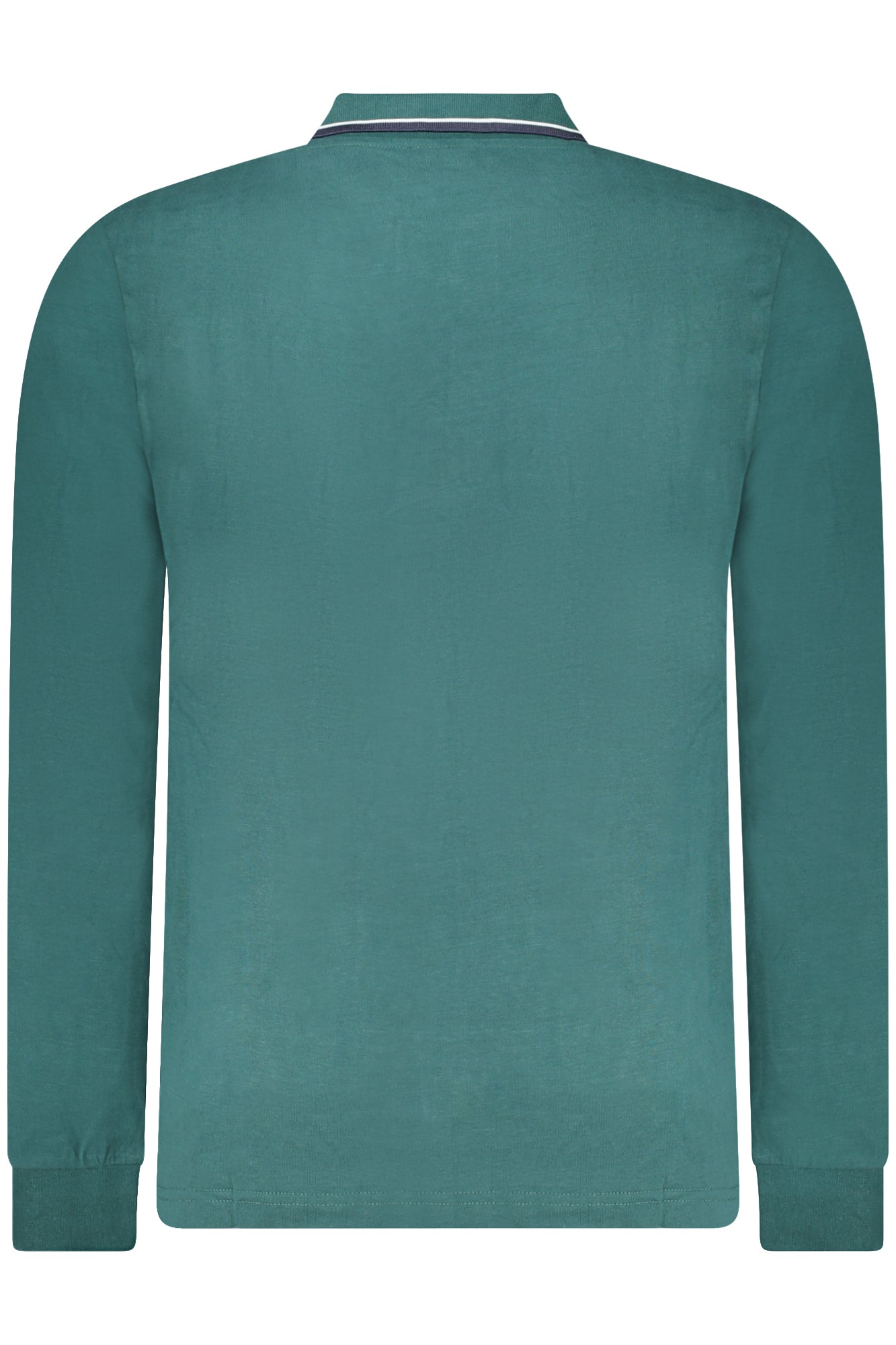 848871_VEALPINE – Grünes Langarm-Poloshirt Herren mit Kontrast & Stickerei - 1963 Stil – Größe: S, M, L, XL, 2XL, 3XL – Farbe: Verde