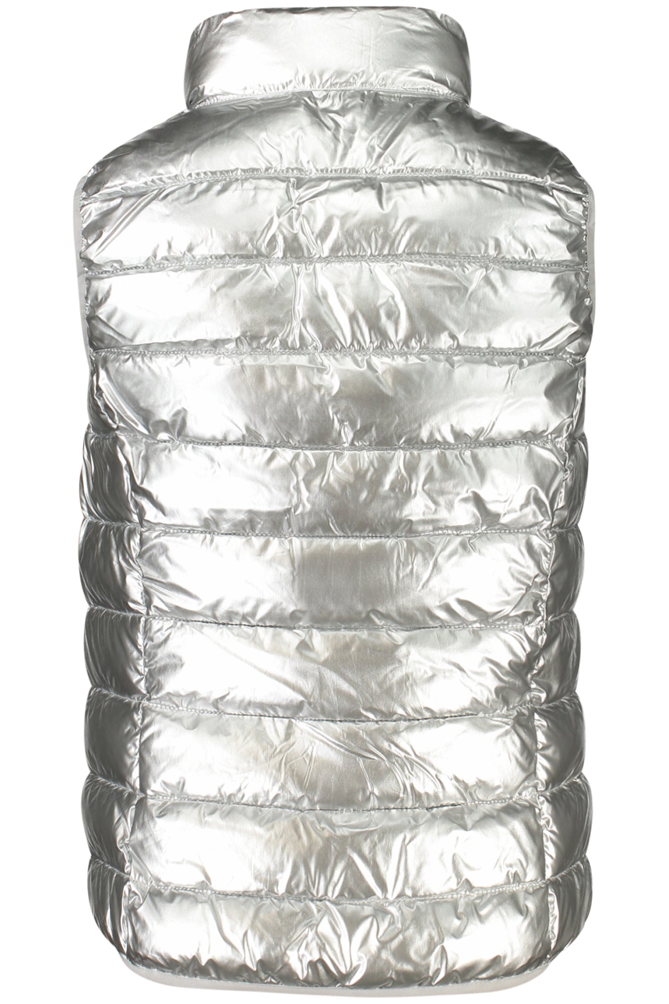 849651_AGARGLAM – Ärmelloses Damenkleid in Silber mit Kontrastdetails und Taschen – Größe: S, M, L, XL, 2XL – Farbe: Argento