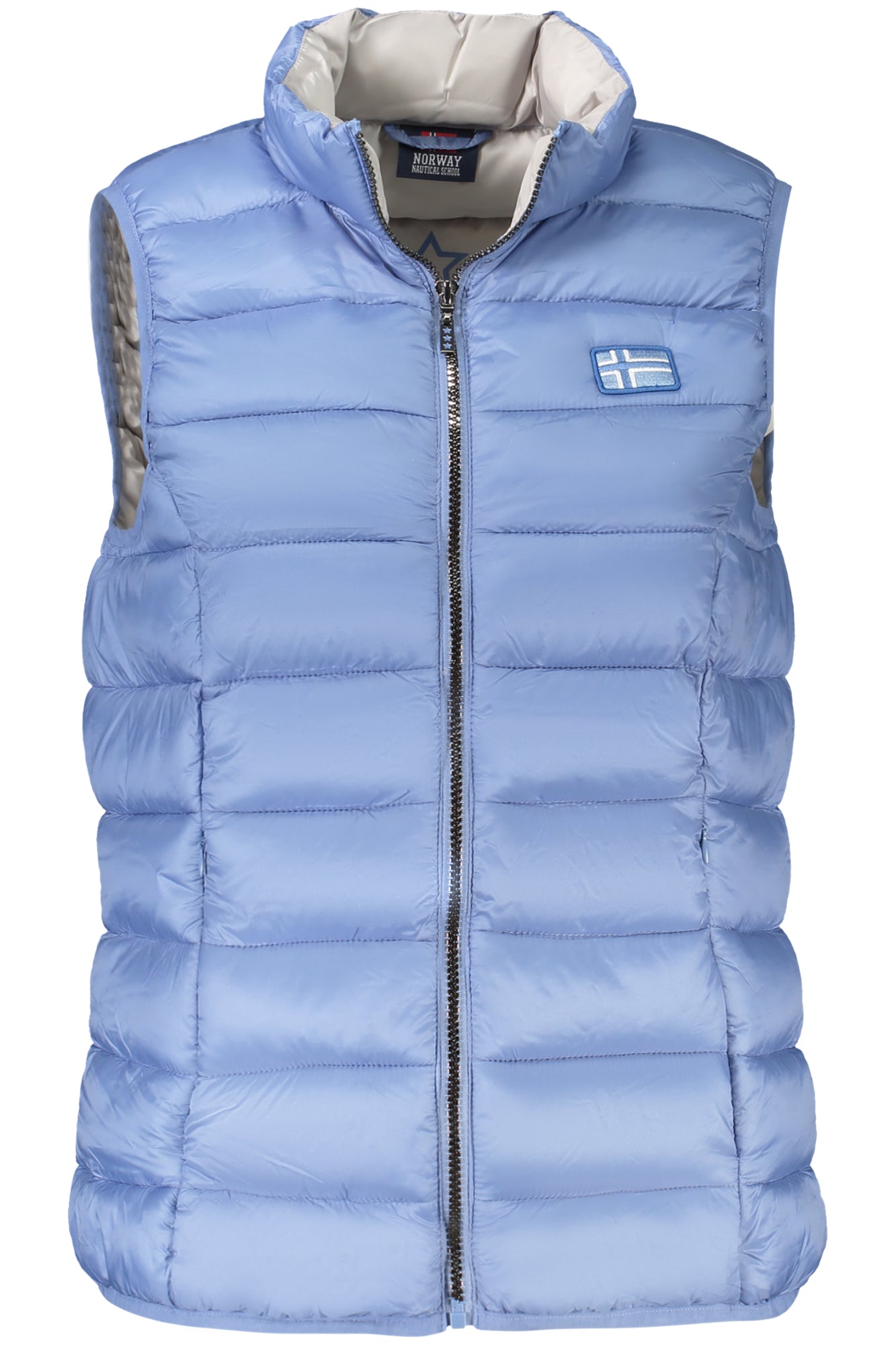 849651_AZWHALE – Ärmelloses, blaues Damenhemd mit Taschen und Reißverschluss – Größe: S, M, L, XL, 2XL – Farbe: Azzurro