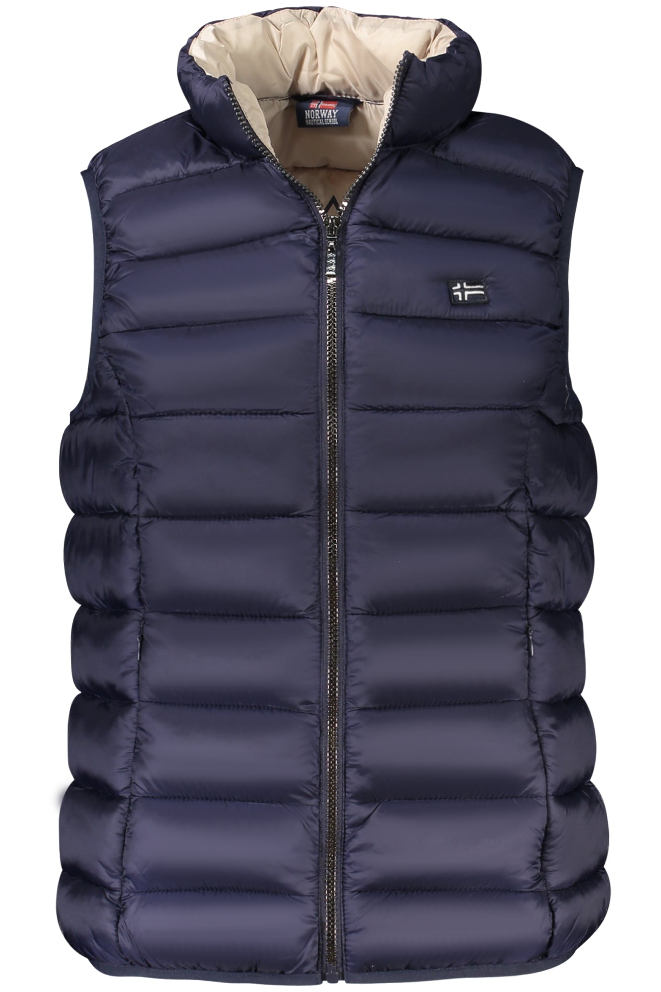 849651_BLNAVROP – Ärmellose Damenbluse Blau mit Kontrastdetails und Taschen – Größe: S, M, L, XL, 2XL – Farbe: Blu