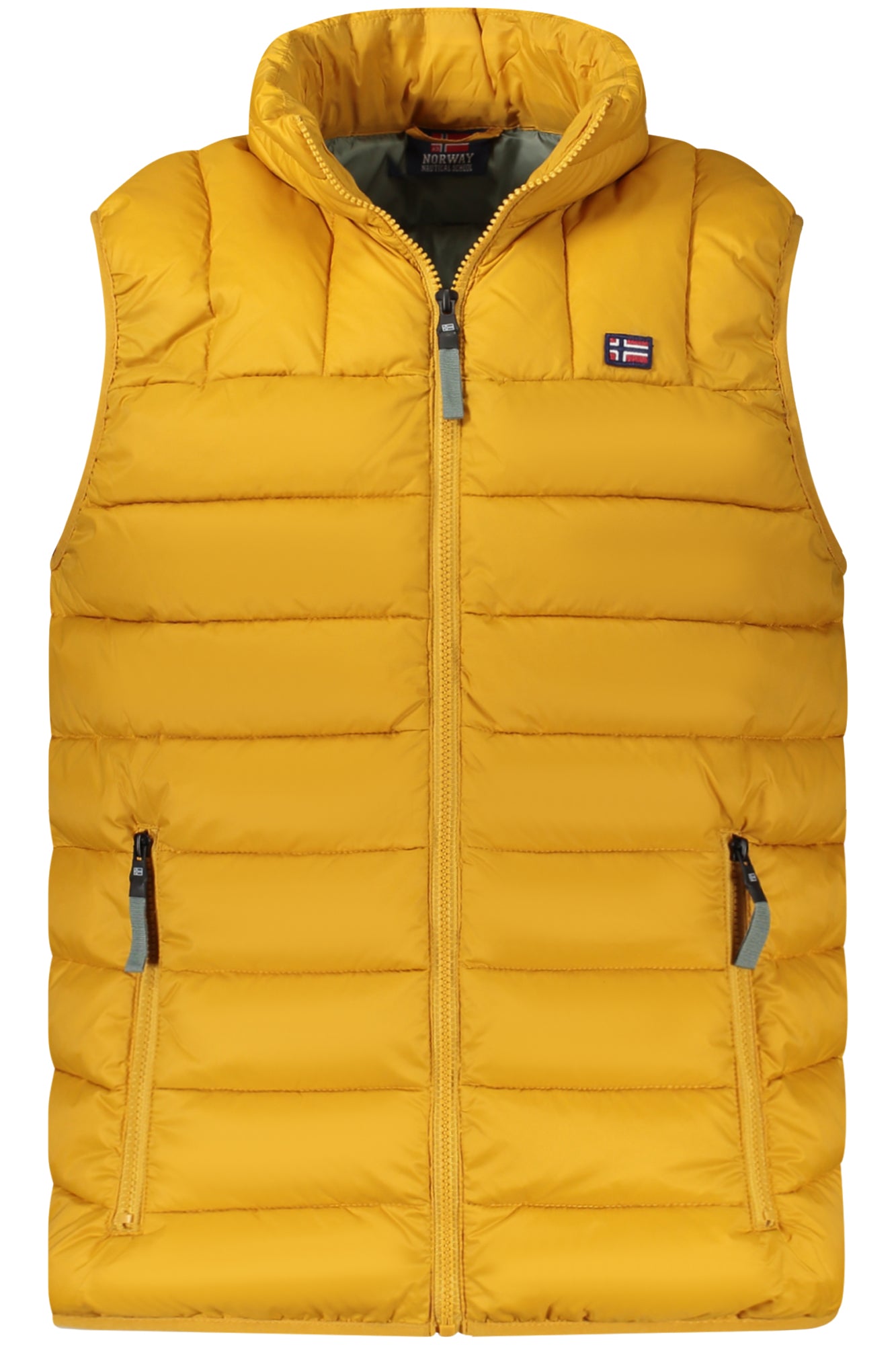 849148_GIOCRA – Entdecke Stil: Ärmellose Gelbe Herrenjacke mit Grünen Akzenten – Größe: S, M, L, XL, 2XL, 3XL – Farbe: Giallo