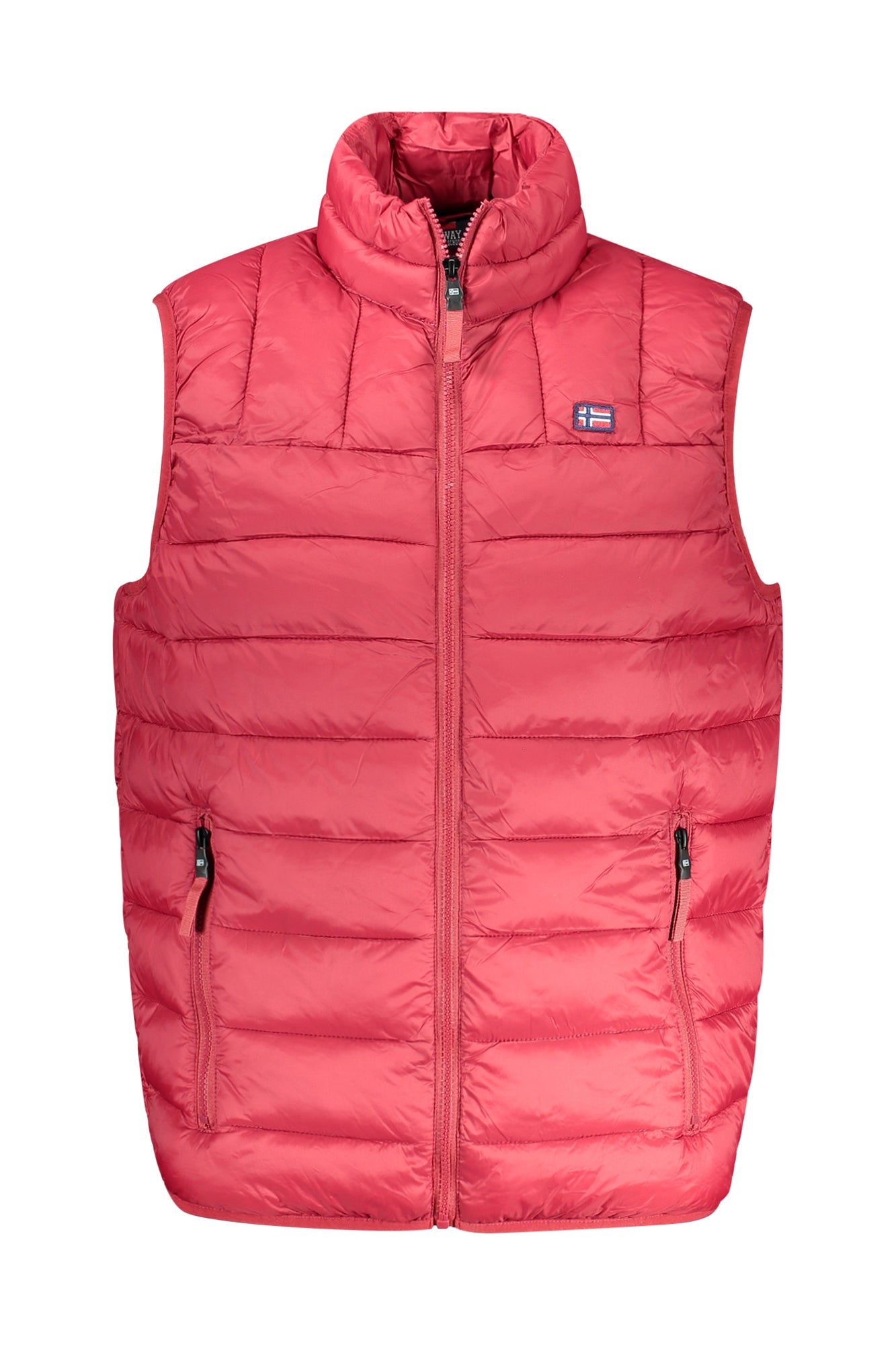 849148_RORED – Stylisches rotes Herrenweste-Design mit Taschen und Kontrastdetails – Größe: S, M, L, XL, 2XL, 3XL – Farbe: Rosso