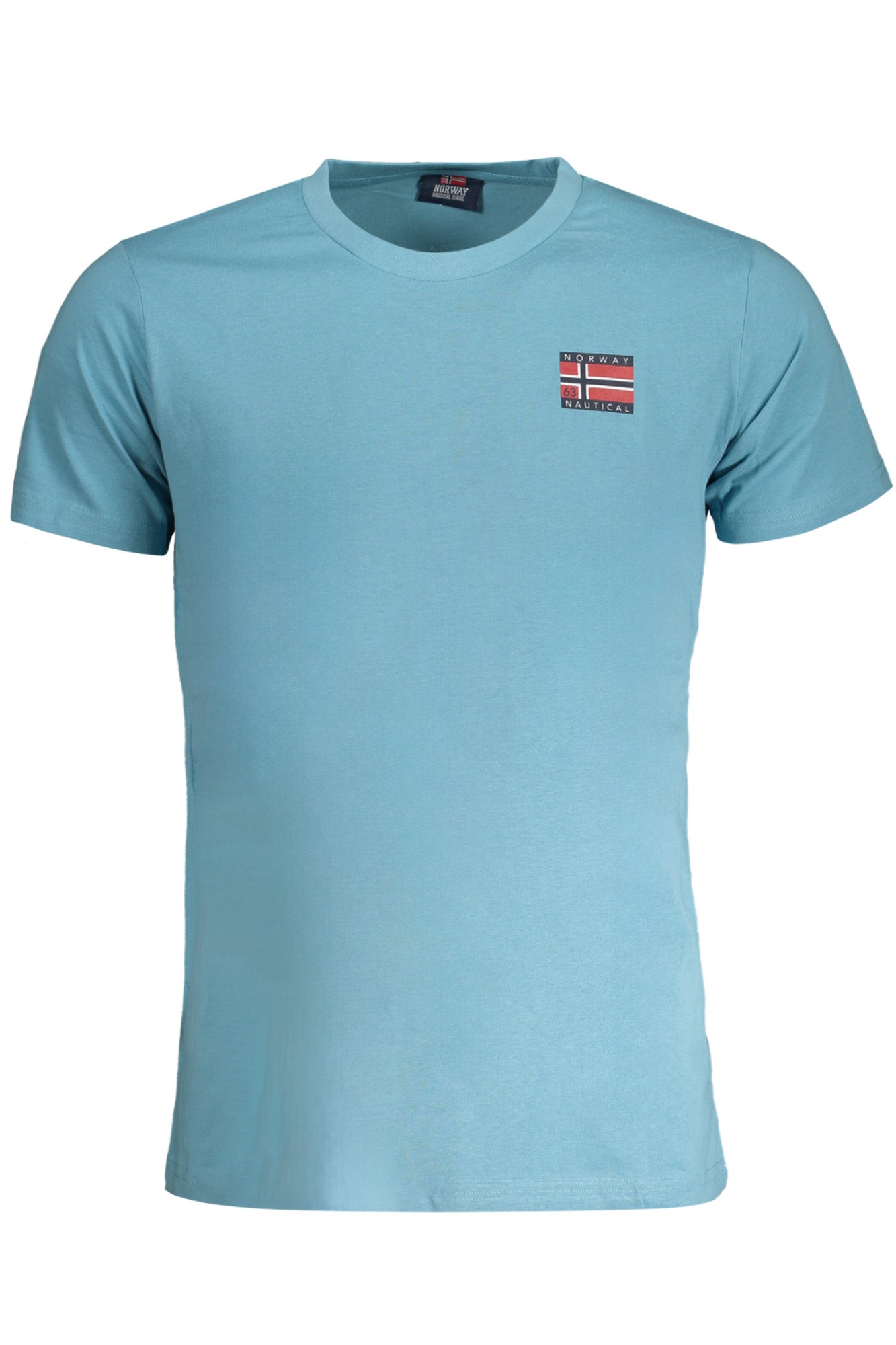 846013_AZPACIFIC – Blaues Norwegen T-Shirt Herren – Kurzarm mit Rundhals und Logo-Druck – Größe: L, XL, 2XL, M – Farbe: Azzurro
