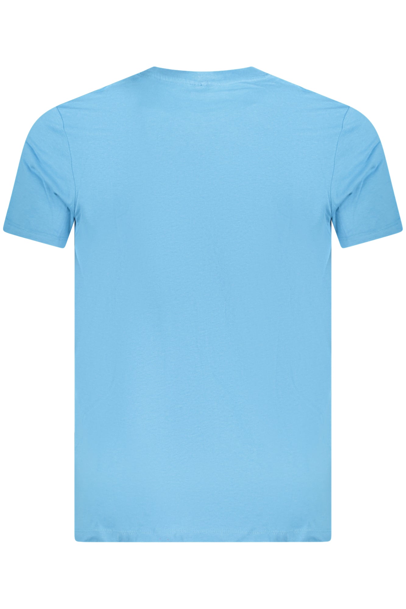 836010_AZMAUI – Kurzarm Herren T-Shirt Blau mit Rundhals & Logo Applikation – Größe: S, M, L, XL, 2XL, 3XL – Farbe: Azzurro