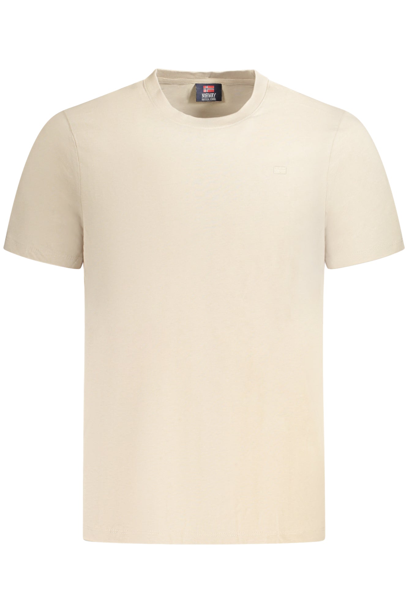 846061_BEROPE – Beiges Kurzarm-Herren T-Shirt mit Rundhals und Stickerei – Größe: S, M, L, XL, 2XL, 3XL – Farbe: Beige