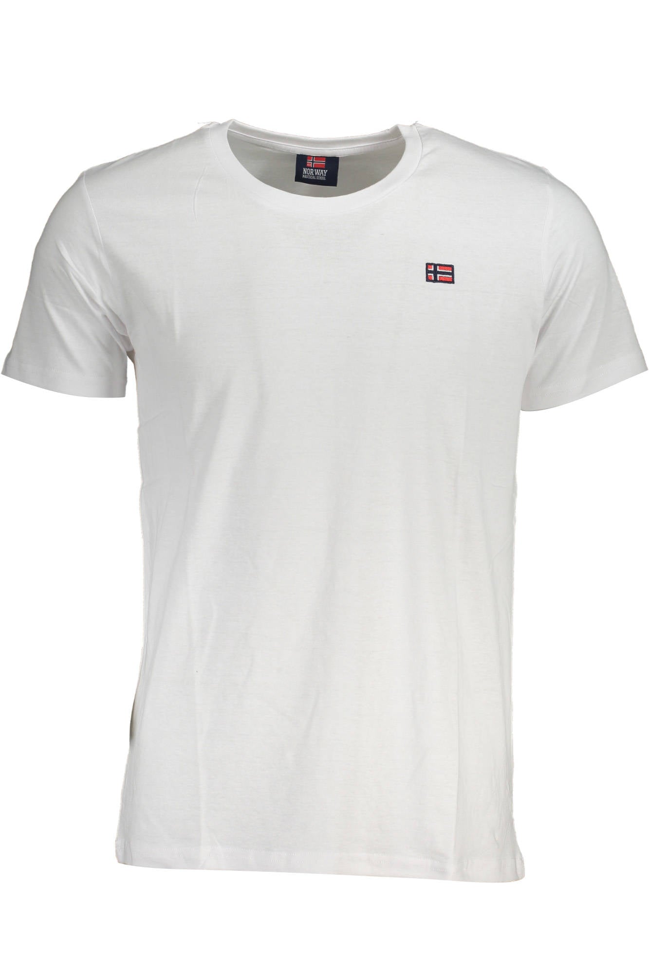 836010_BIANCO_WHITE – Weißes Norwegen 1963 Herren T-Shirt mit Applikation & Rundhals – Größe: M, L, XL, 2XL – Farbe: Bianco