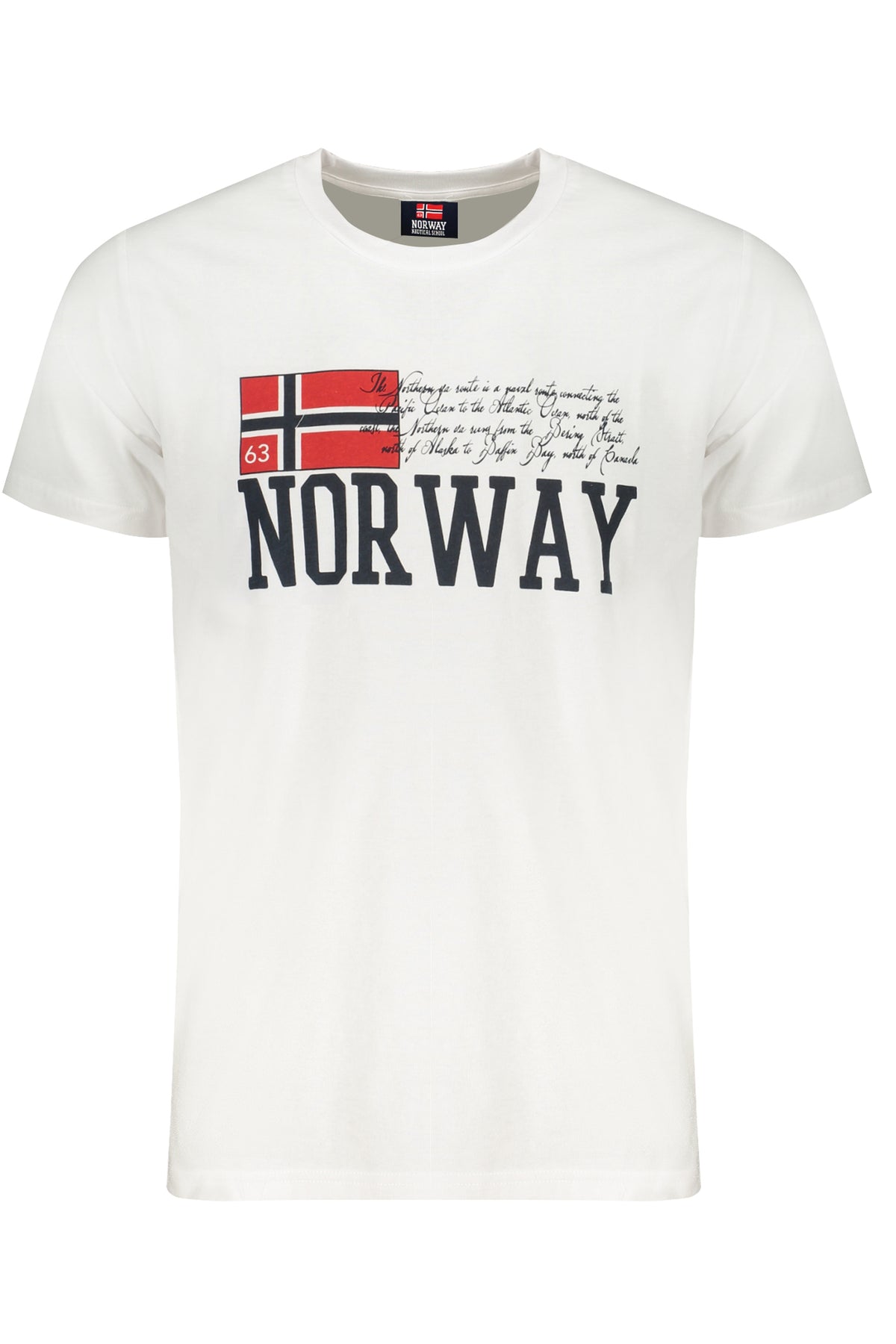846020_BIWHITE – Weißes Norwegen 1963 T-Shirt für Herren mit Rundhals und Print – Größe: L, XL, 2XL, M – Farbe: Bianco