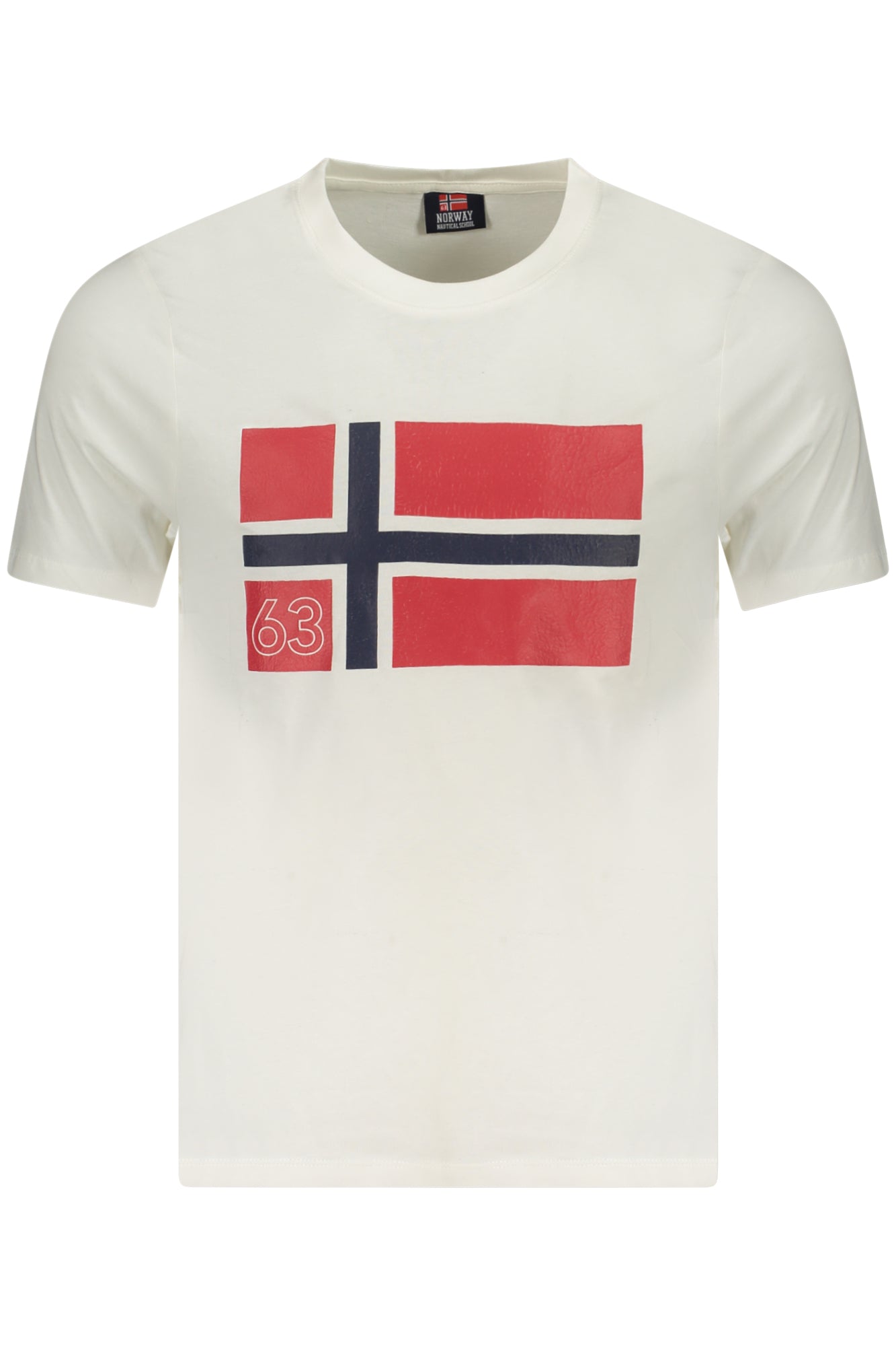 856022_BIWHITE – Herren T-Shirt aus Norwegen 1963: Weiß, Rundhals, Kurzarm, mit Druck – Größe: S, M, L, XL, 2XL, 3XL – Farbe: Bianco