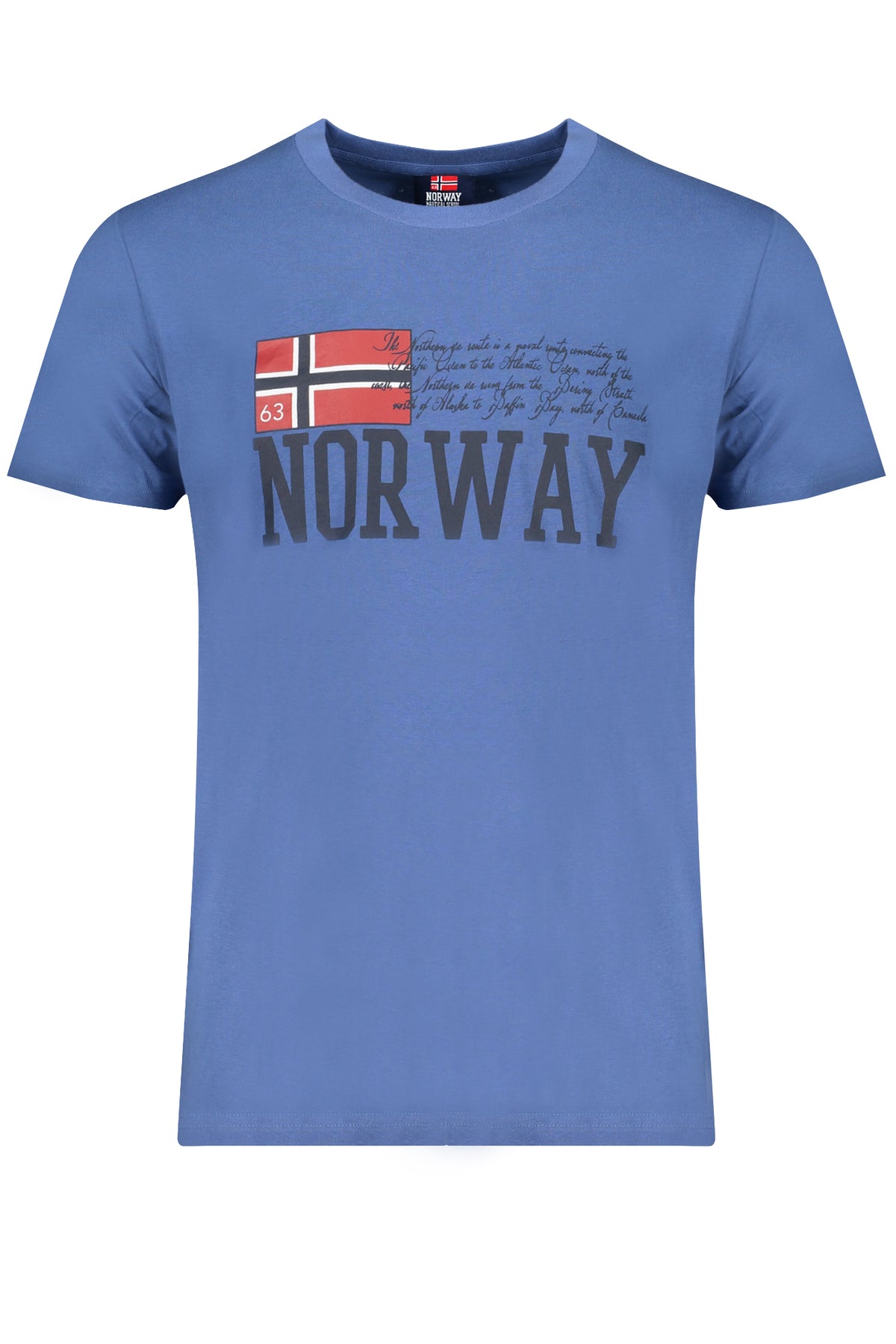 846020_BLDENIM – Herren Kurzarm T-Shirt Blau - Rundhals mit Print & Logo – Größe: M, L, XL, 2XL – Farbe: Blu