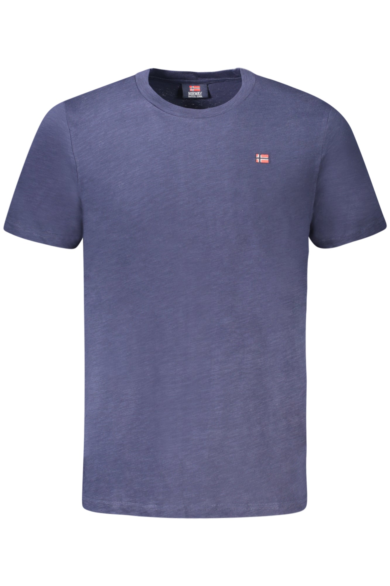 836016_BLNAVY – Stylisches Herren T-Shirt: Blau, Kurzarm, Rundhals, mit Applikation – Größe: M, L, XL, 2XL – Farbe: Blu