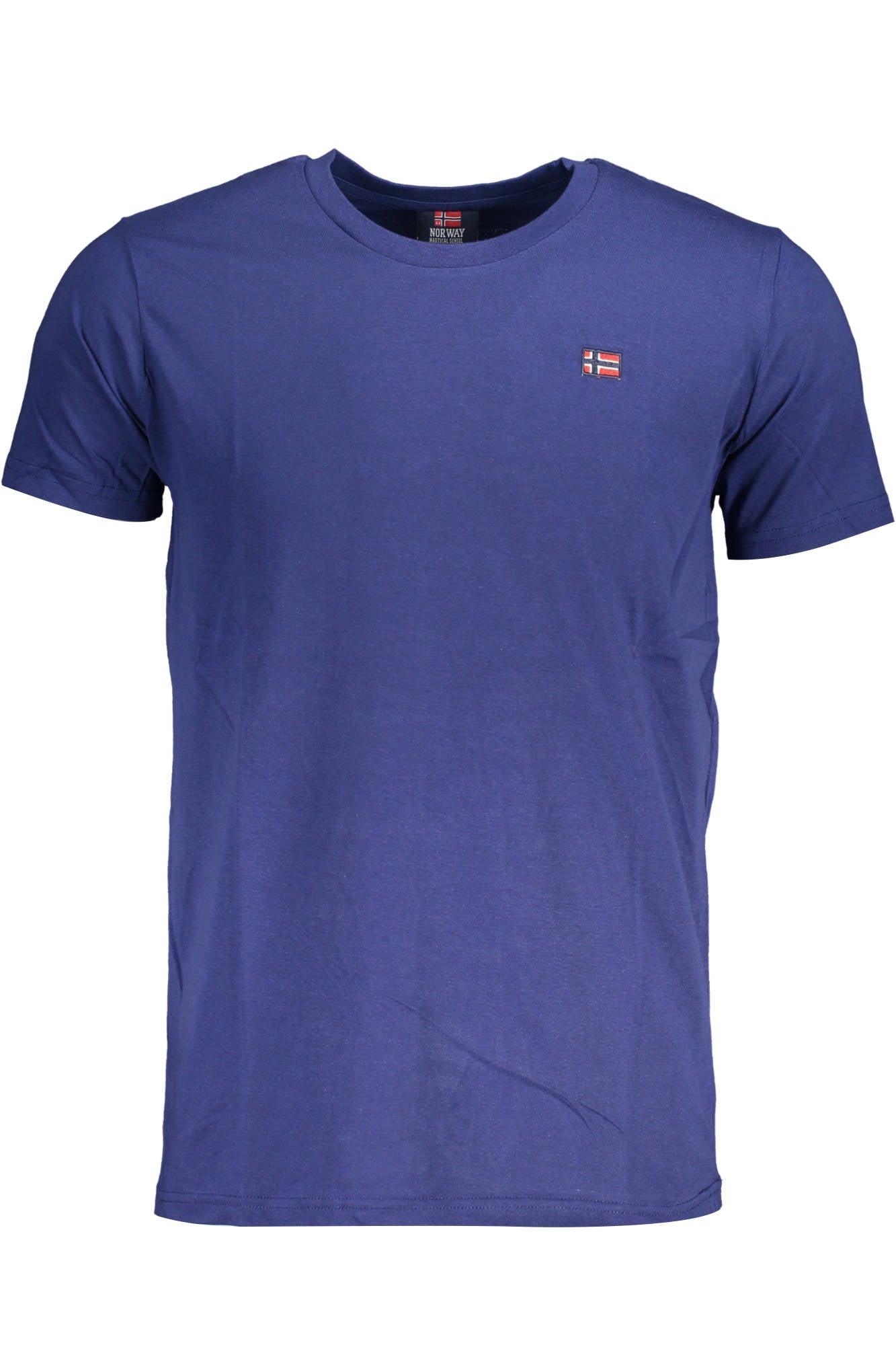836010_BLU_INDIGO – Herren T-Shirt Blau Kurzarm Rundhals mit Applikation und Logo – Größe: M, L, XL, 2XL – Farbe: Blu
