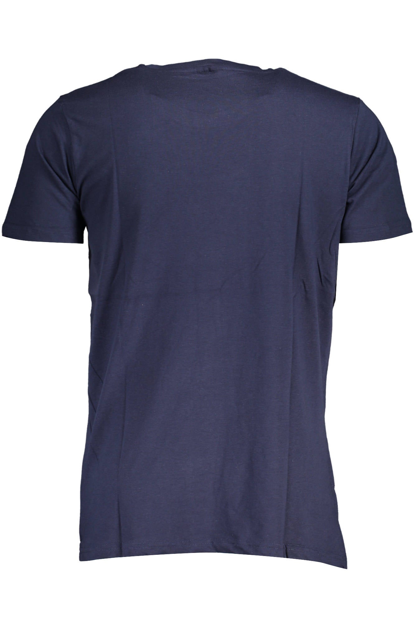 836010_BLU_BLU – Blaues Herren Kurzarm T-Shirt mit Rundhals und Applikation – Größe: M, L, XL, 2XL – Farbe: Blu