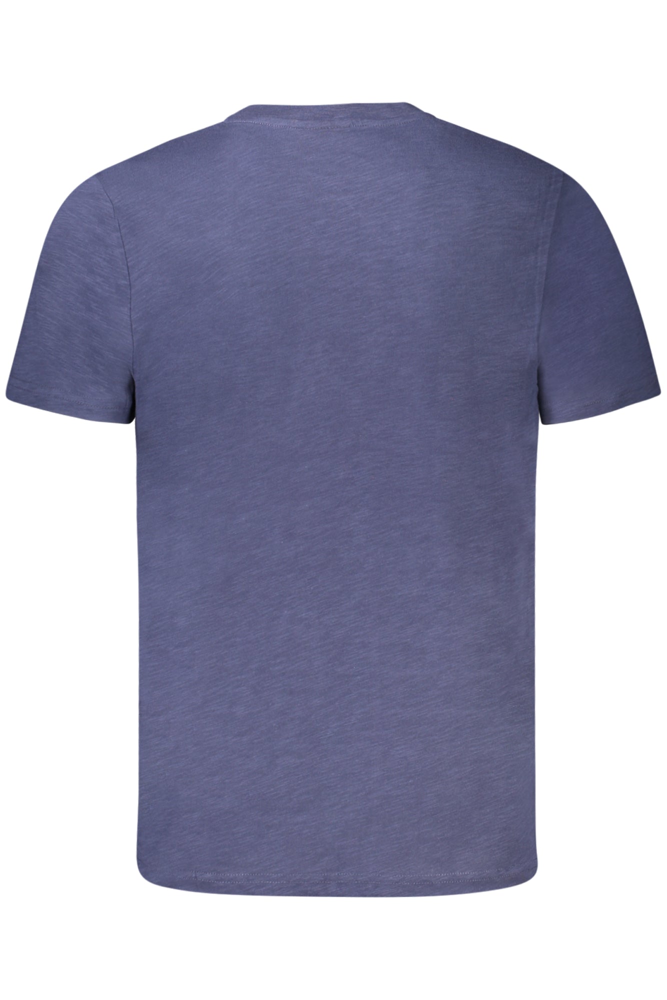 836016_BLNAVY – Stylisches Herren T-Shirt: Blau, Kurzarm, Rundhals, mit Applikation – Größe: M, L, XL, 2XL – Farbe: Blu