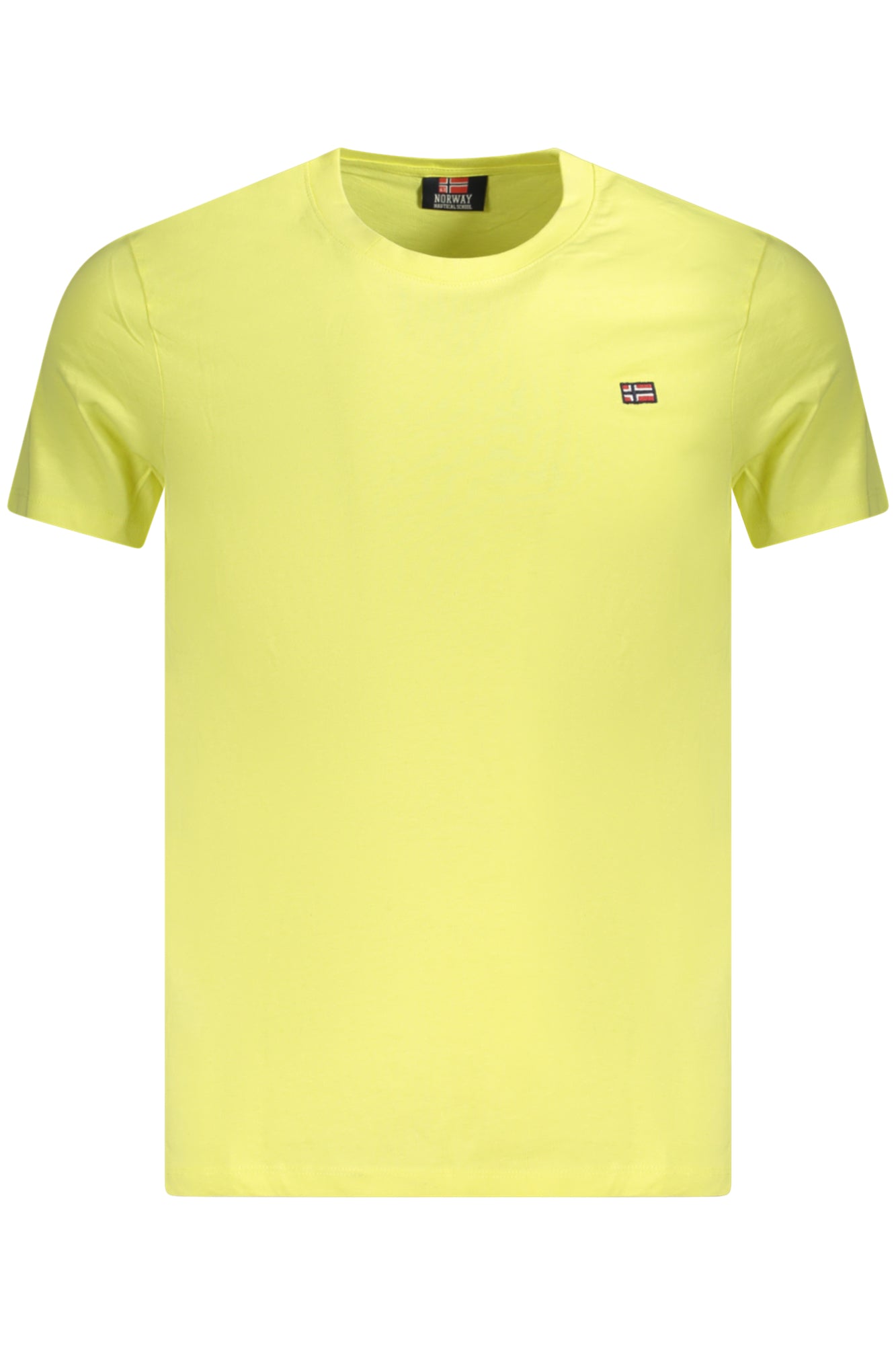 836010_GIZEST – Gelbes Kurzarm-Herren-T-Shirt mit Applikation und Logo - Norwegen 1963 – Größe: S, M, L, XL, 2XL, 3XL – Farbe: Giallo