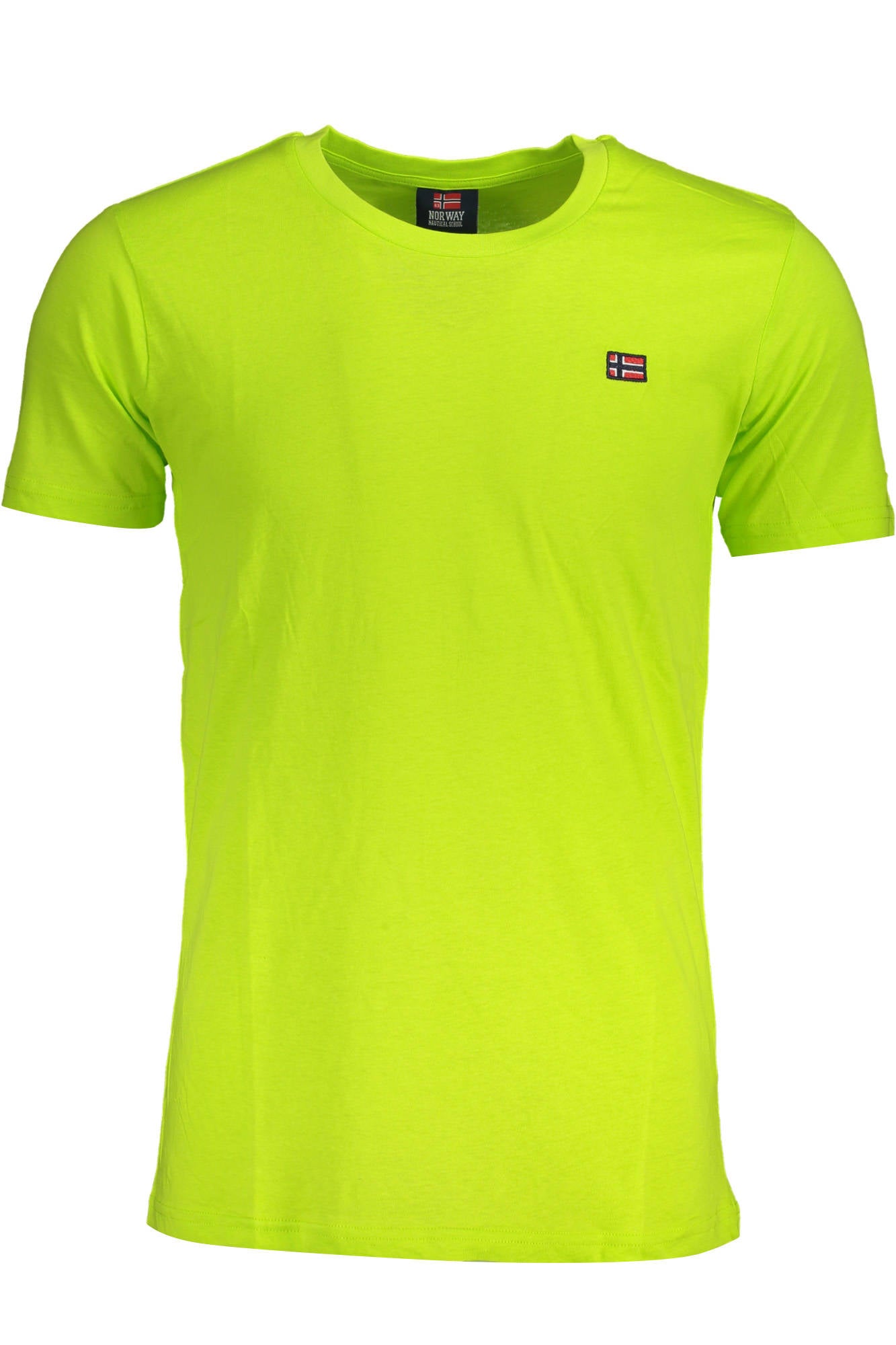 836010_GIALLO_ACIDO – Modisches Gelbes Herren T-Shirt mit Applikation und Rundhalsausschnitt – Größe: M, L, XL, 2XL – Farbe: Giallo