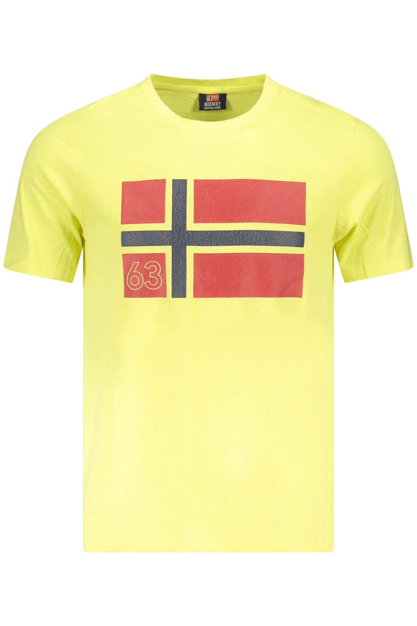 856022_GIZEST – Gelbes Herren-T-Shirt mit Druck und Rundhalsausschnitt - Norwegen 1963 – Größe: S, M, L, XL, 2XL, 3XL – Farbe: Giallo