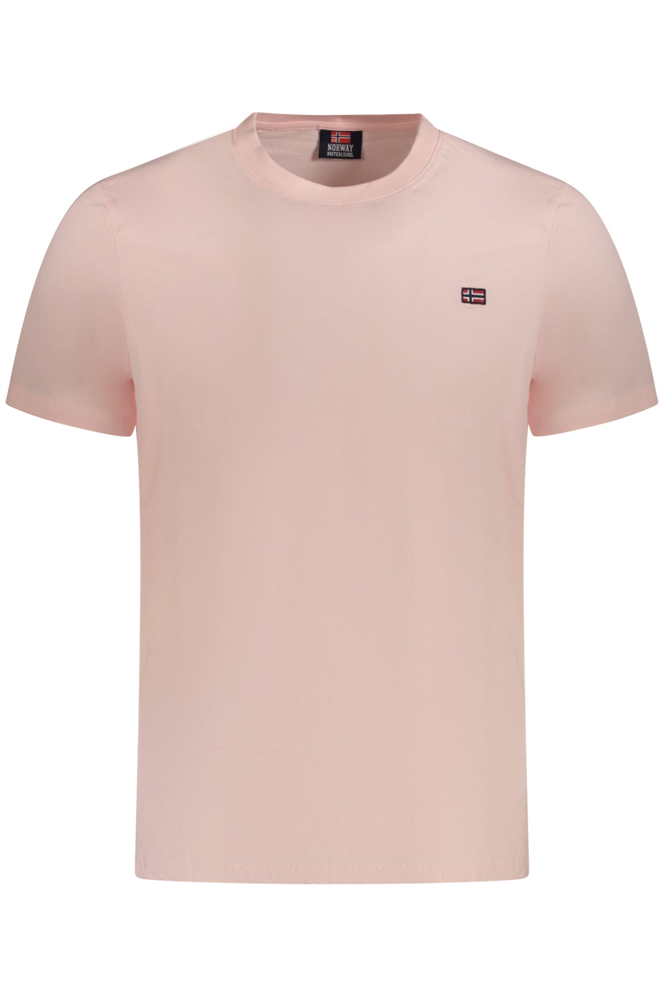 836010_RSCHARME – Rosa Herren T-Shirt mit Rundhals und Applikation - Kurzarm, stilvoll – Größe: S, M, L, XL, 2XL, 3XL – Farbe: Rosa