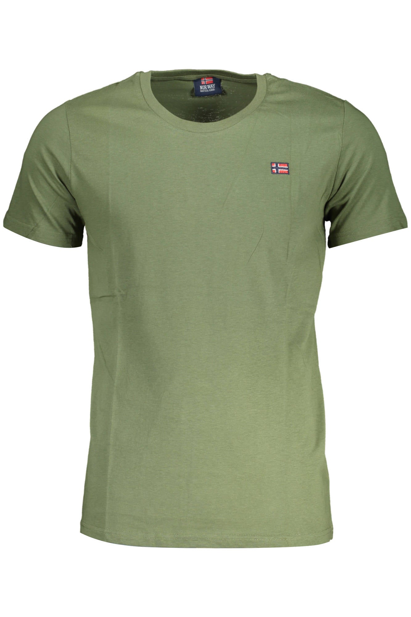 836010_VERDE_MILITY – Grünes Herren Kurzarm-T-Shirt mit Applikation und Rundhals – Größe: M, L, XL, 2XL – Farbe: Verde