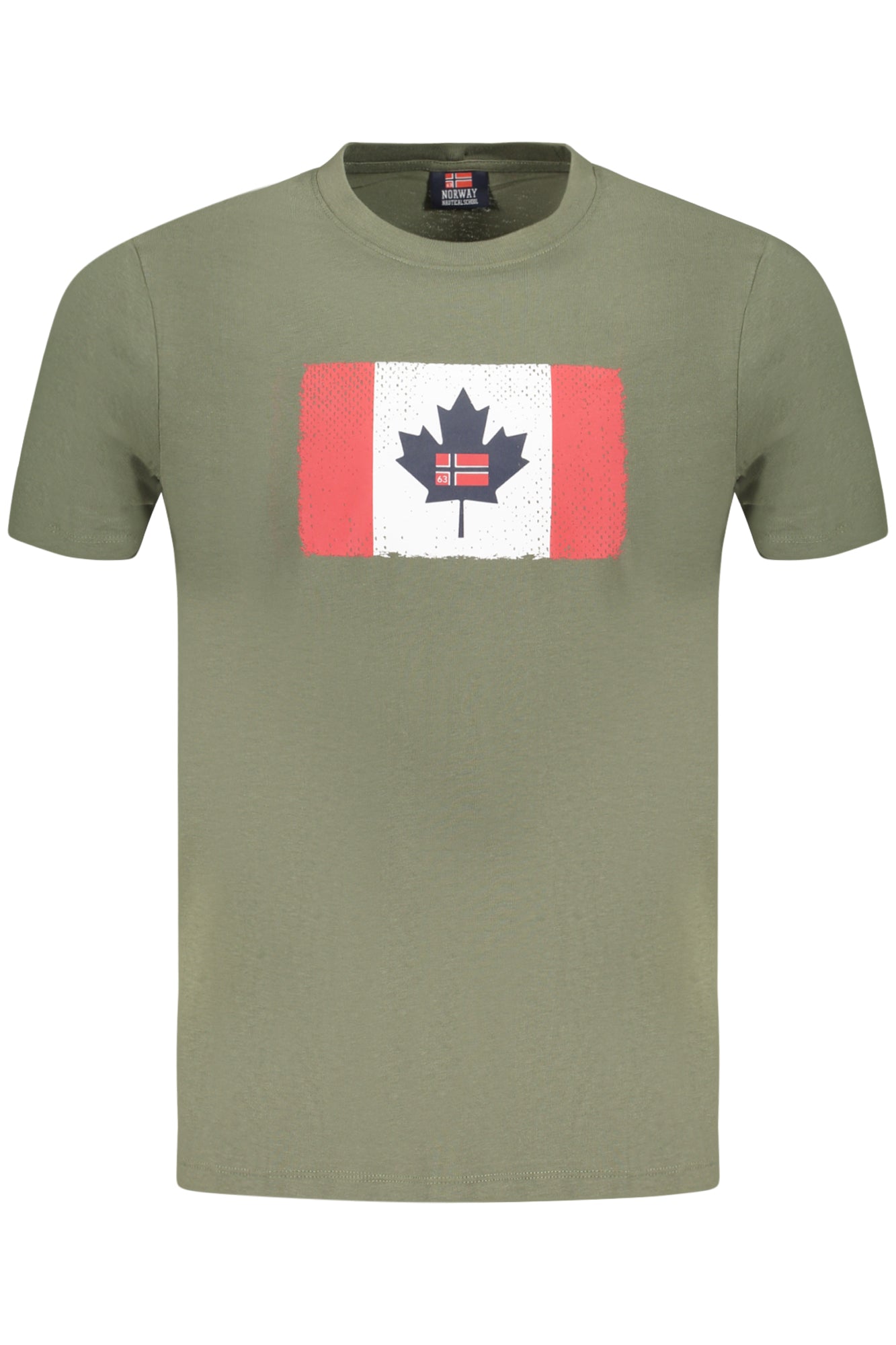 856040_VEARMY – Grünes Herren-T-Shirt mit Print & Logo – Norwegischer Stil 1963 – Größe: M, L, XL, 2XL – Farbe: Verde