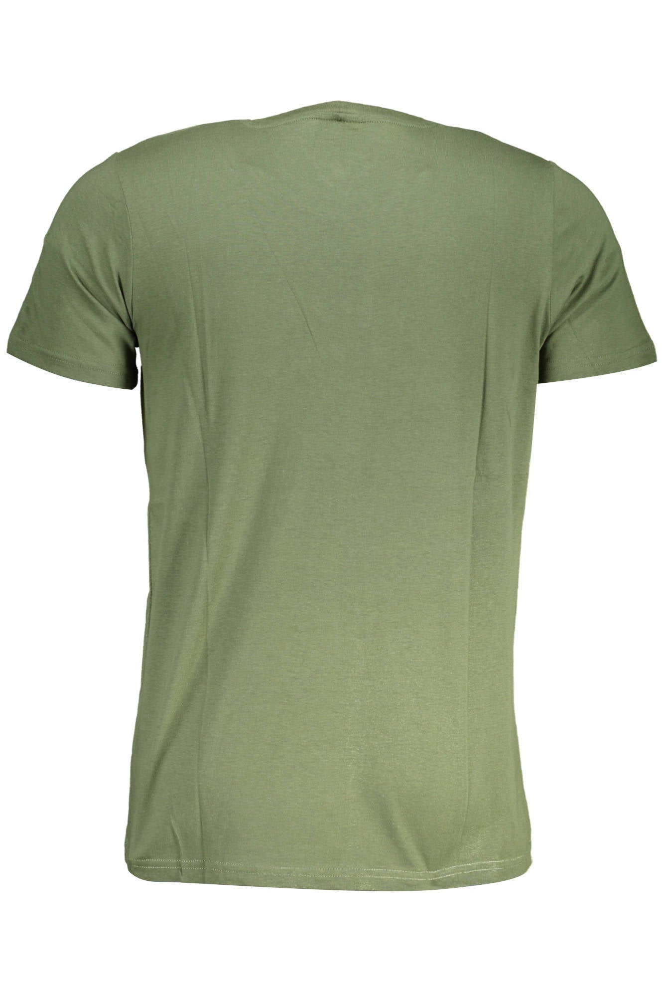 836010_VERDE_MILITY – Grünes Herren Kurzarm-T-Shirt mit Applikation und Rundhals – Größe: M, L, XL, 2XL – Farbe: Verde