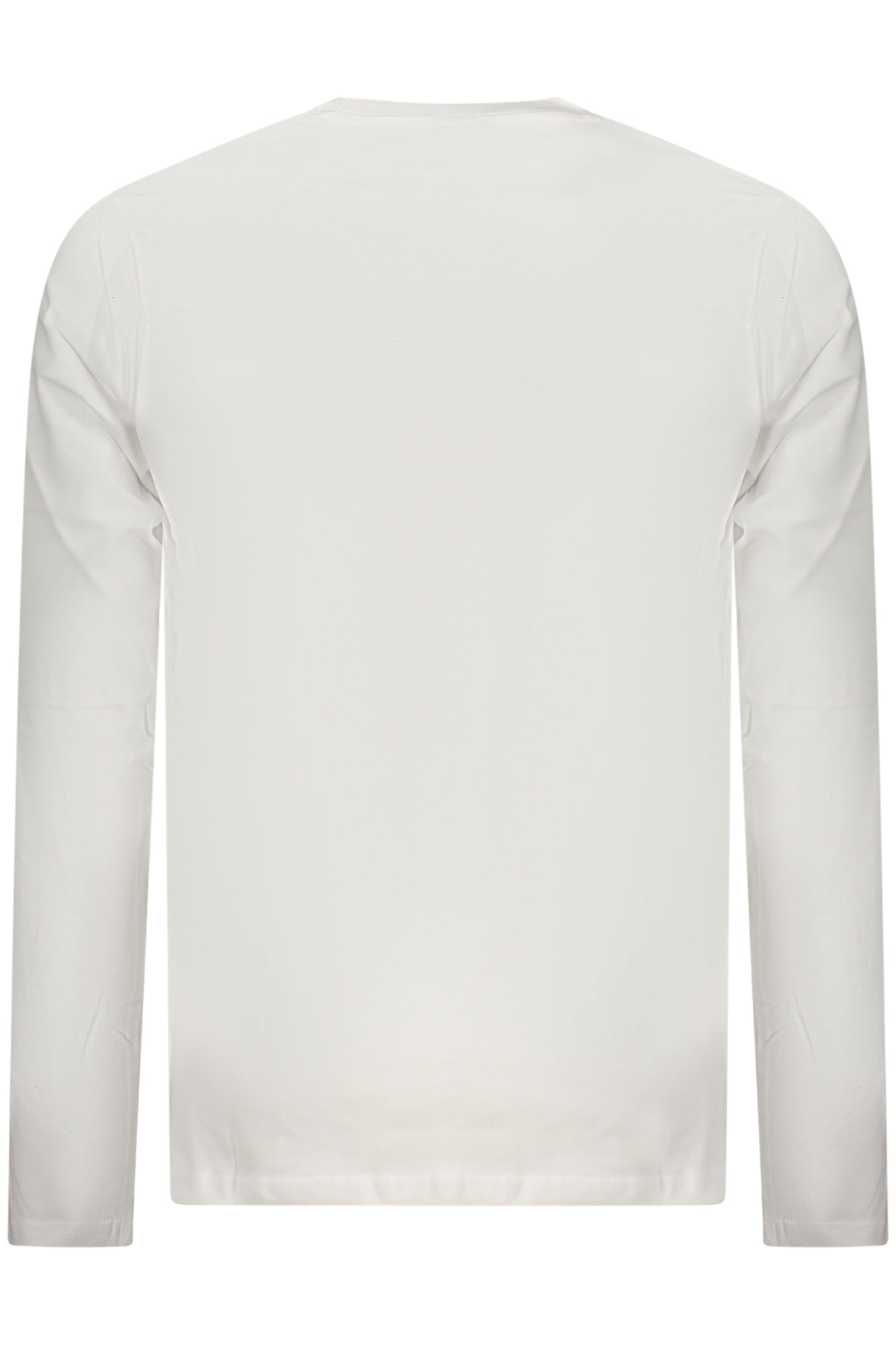 856072_BIOFFWHI – Modisches Langarm-Shirt für Herren mit Applikation und Rundhalsausschnitt – Größe: S, M, L, XL, 2XL, 3XL – Farbe: Bianco