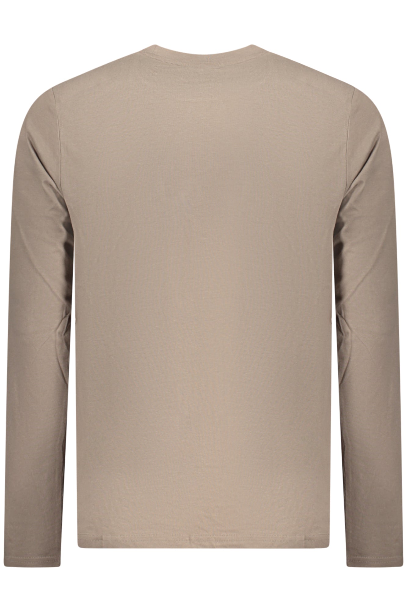 856072_MAFALCON – Herren Langarmshirt Braun mit Rundhals & Applikation Norwegen-Logo – Größe: S, M, L, XL, 2XL, 3XL – Farbe: Marrone