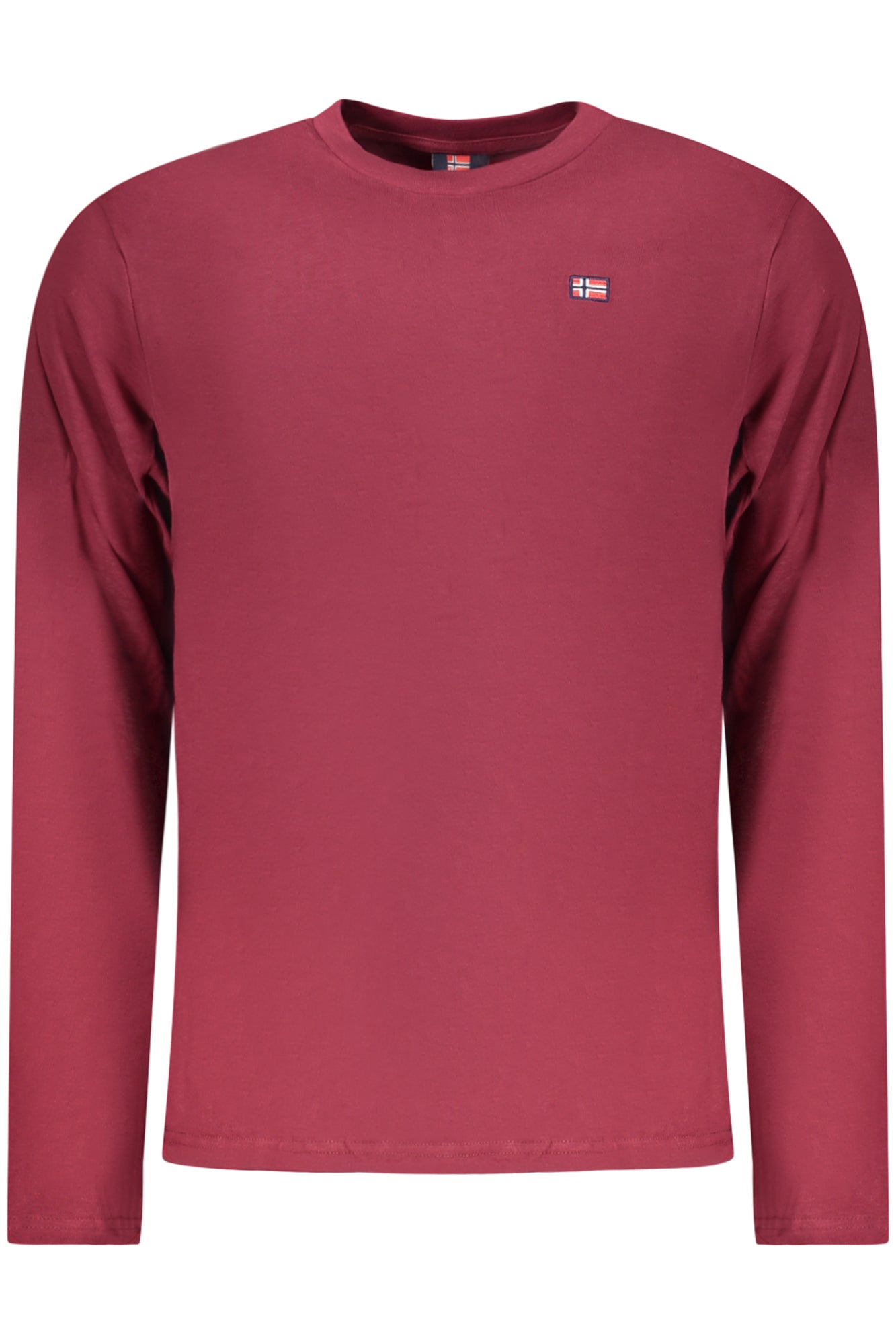 856072_ROMERLOT – Stylisches Herren Langarmshirt mit Rundhals und Applikation in Rot – Größe: S, M, L, XL, 2XL, 3XL – Farbe: Rosso