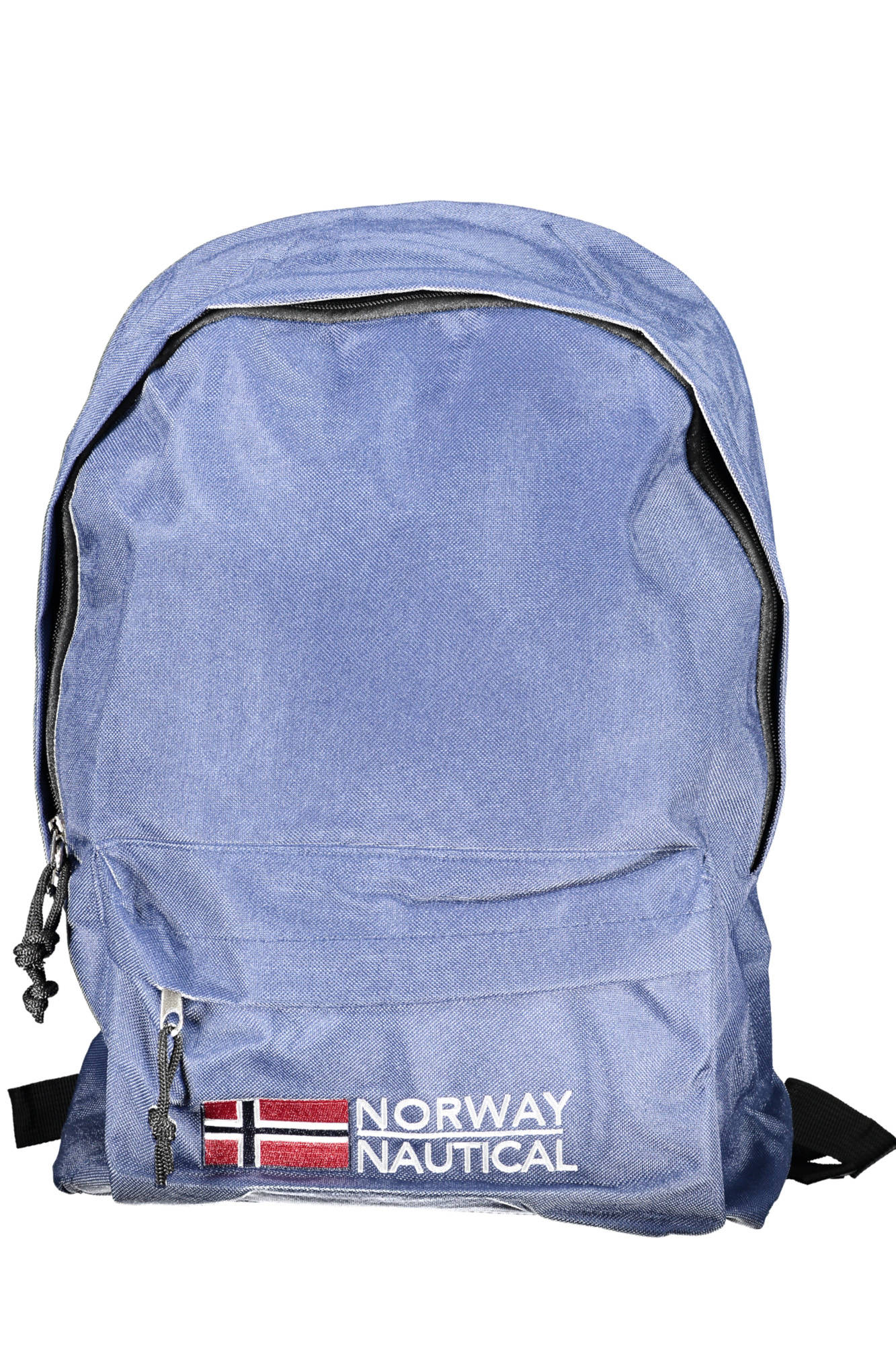 830002_BLU_BLU – Stylischer blauer Herrenrucksack mit Stickerei & Außentasche – Größe: UNI – Farbe: Blu