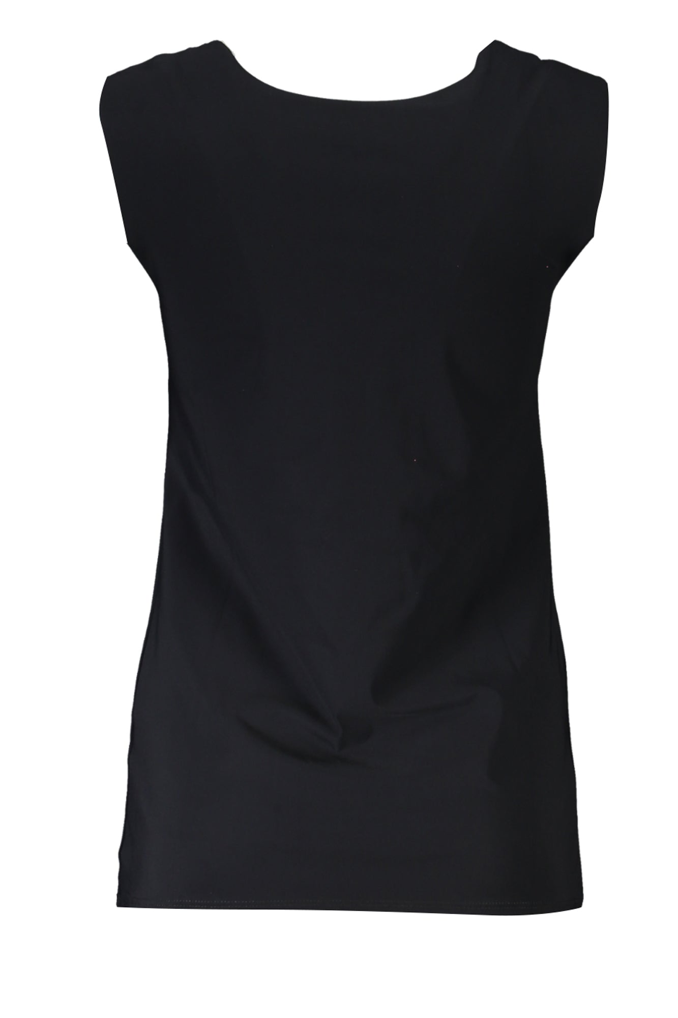 CM3597JZ26_NEK103 – Elegantes Damen-Top Schwarz: Trägershirt mit Laser-Schnitt-Design – Größe: XS, S, M, L – Farbe: Nero