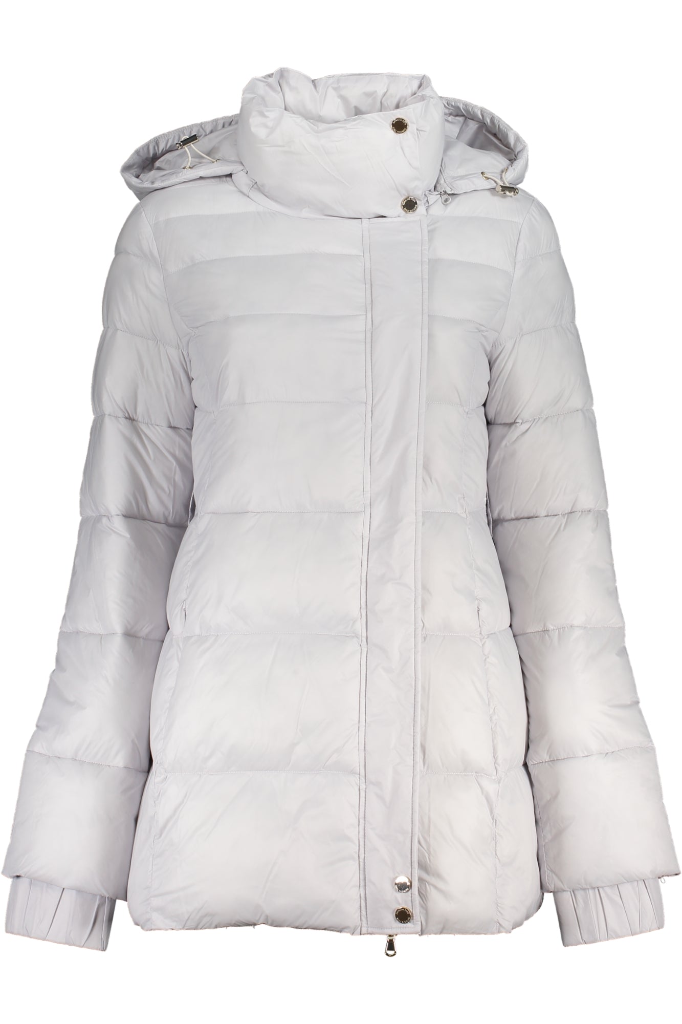 2O0122A9M1_BIW356WHIT – Elegante Damenjacke in Weiß mit abnehmbarer Kapuze und Gürtel – Größe: 40, 42, 44 – Farbe: Bianco