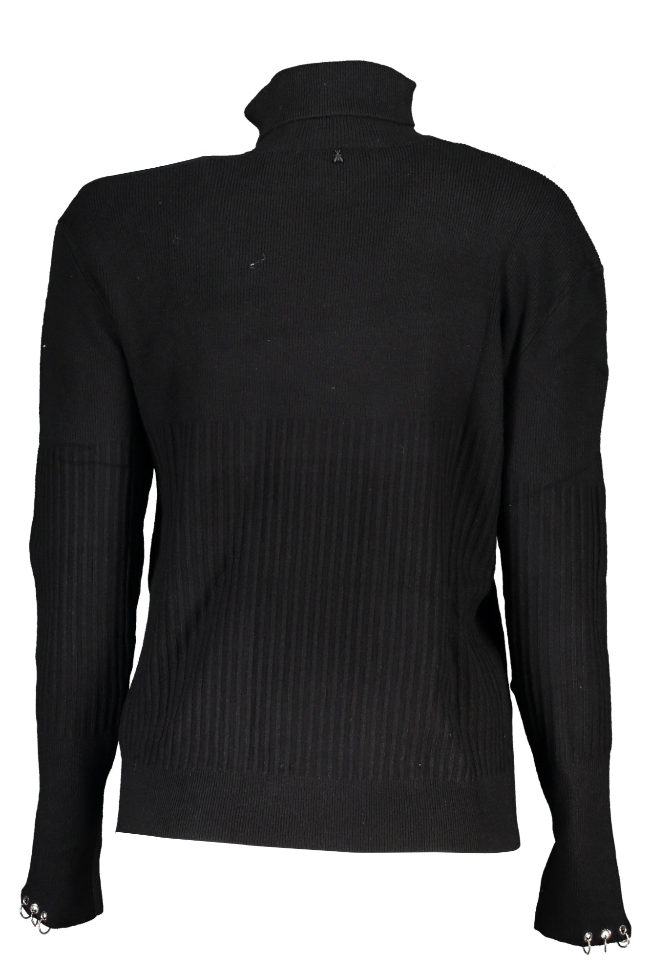 2K0226K7S0_NEK103NERO – Stylischer Damen Rollkragenpullover in Schwarz mit Kontrastdetails – Größe: XS, S, M – Farbe: Nero