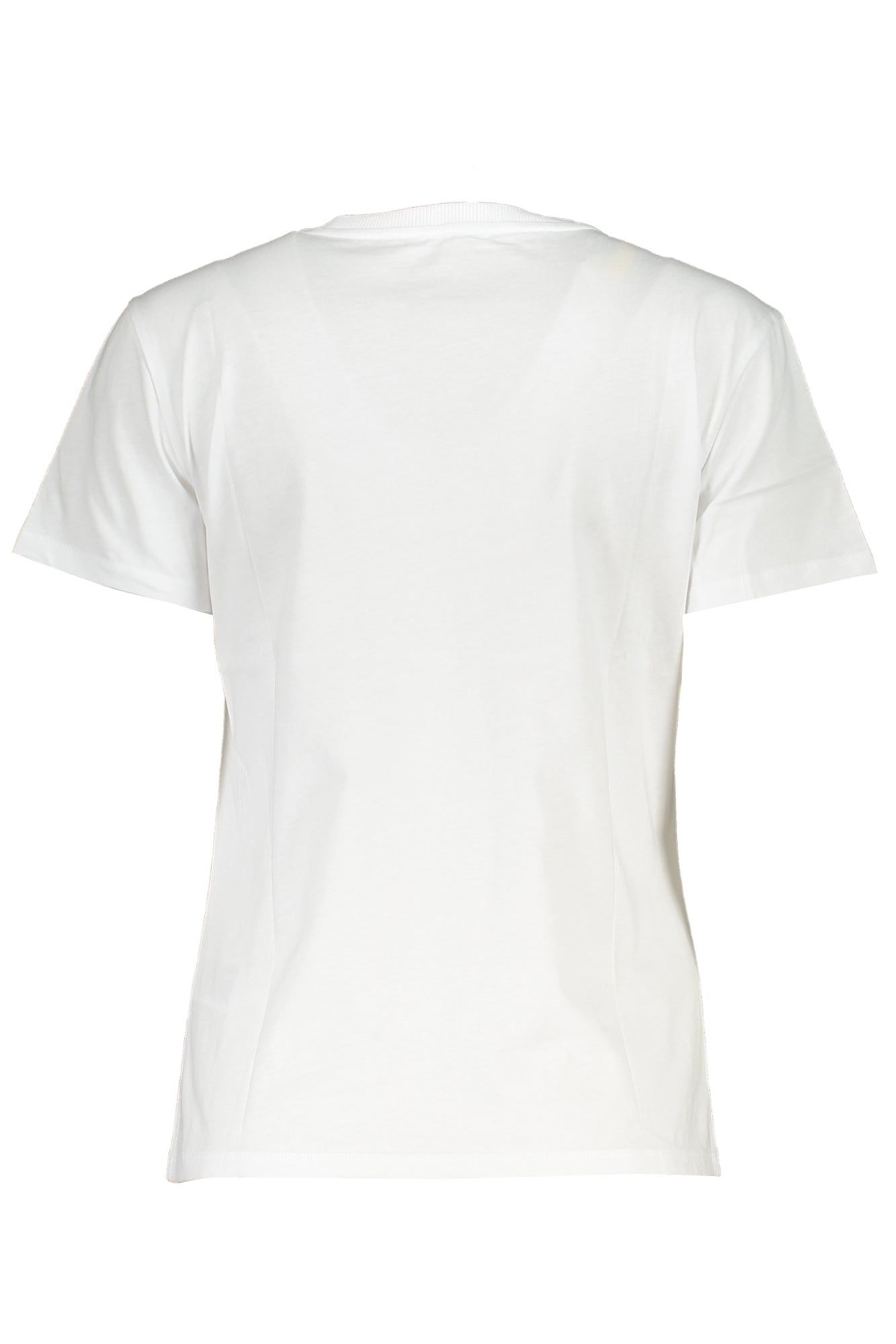 2M4341J043_BIW103BIAN – Damen Kurzarm-T-Shirt Weiß mit Rundhals und Kontrastdetails – Größe: XS, S, M – Farbe: Bianco