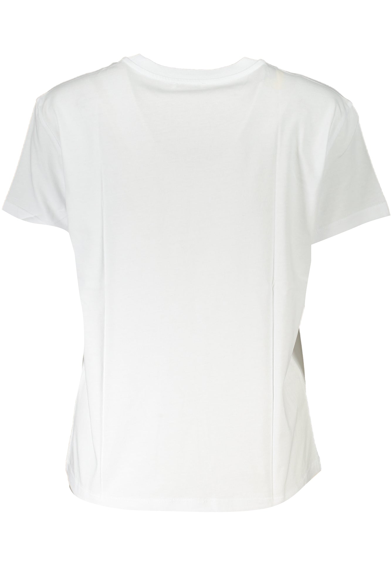 2M4373J111_BIW103 – Weißes Damen Kurzarmshirt aus Bio-Baumwolle mit Logo-Aufdruck – Größe: XS, S, M, L – Farbe: Bianco