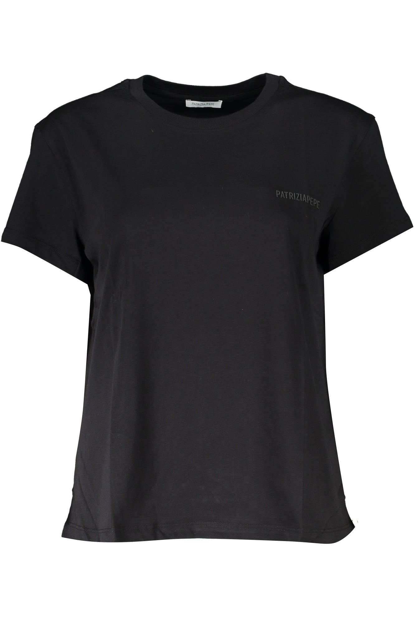 2M4373J111_NEK103 – Damen T-Shirt schwarz aus Bio-Baumwolle mit Print und Logo – Größe: XS, S, M, L – Farbe: Nero