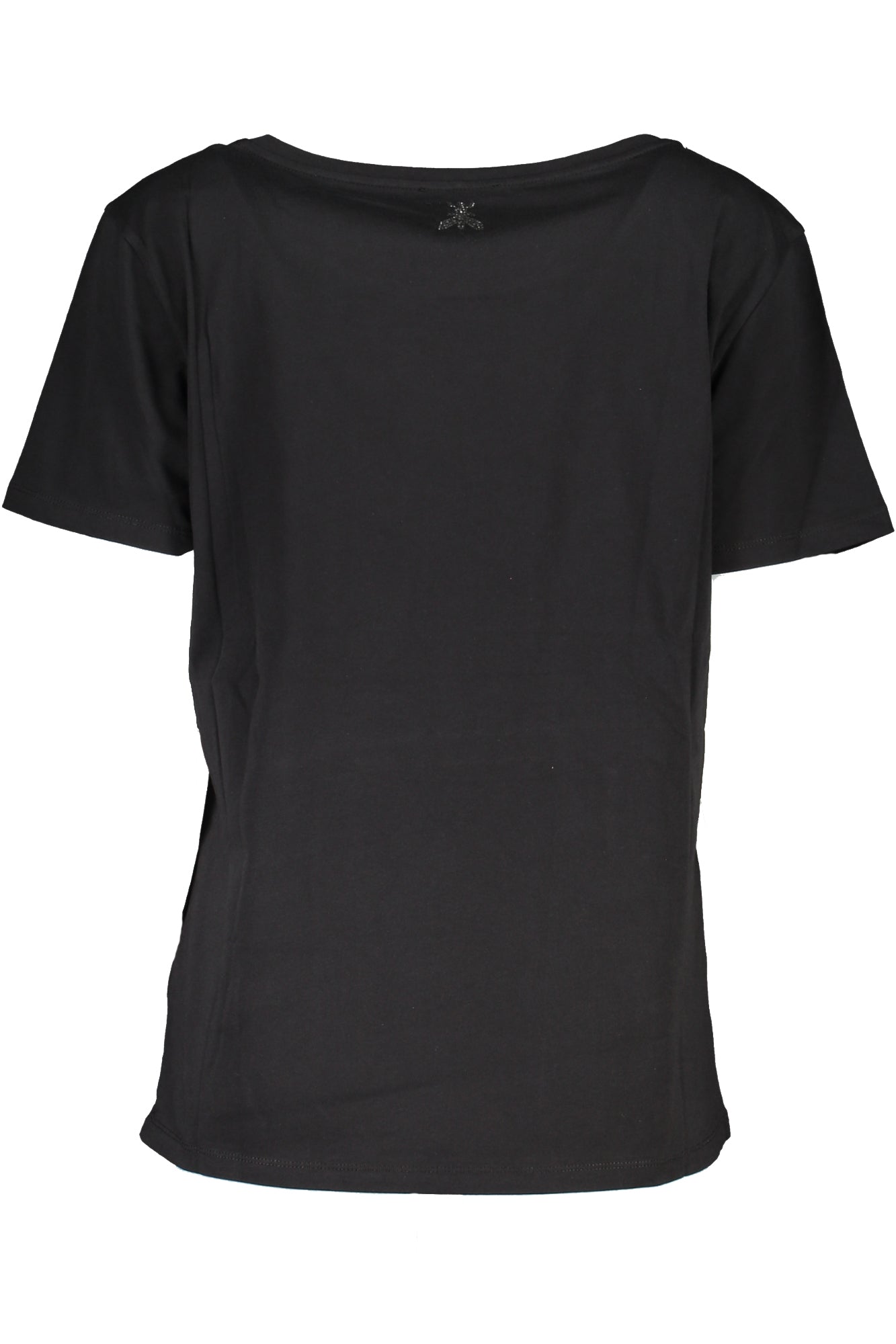 2M4342J043_NEK103NERO – Elegantes Damen Kurzarm-T-Shirt in Schwarz mit Kontrastelementen – Größe: XS, S, M – Farbe: Nero