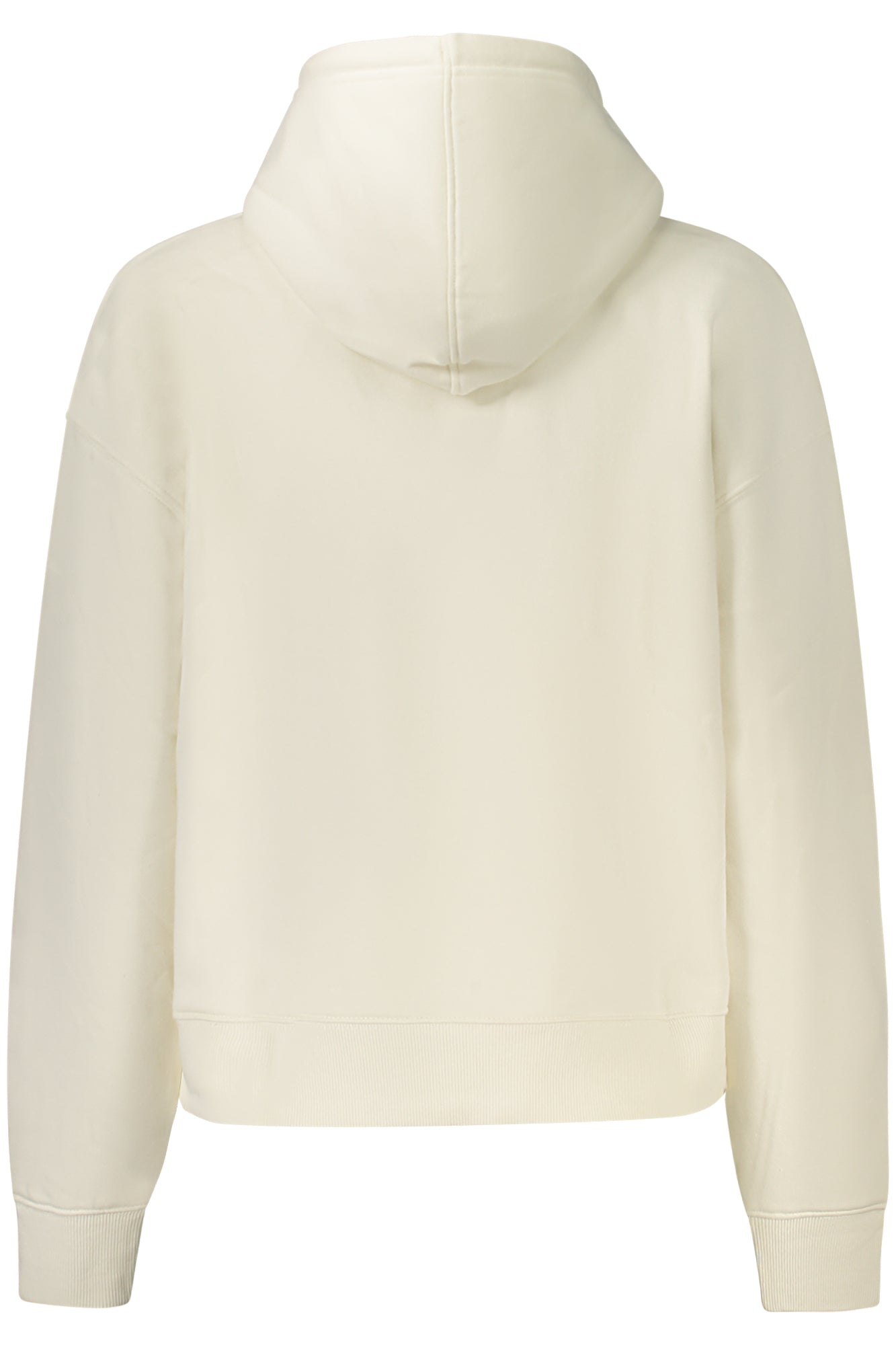 PL5800001_BI805 – Damenpullover in Weiß: Nachhaltiger Langarm-Hoodie aus Bio-Baumwolle – Größe: XS, S, M, L, XL – Farbe: Bianco