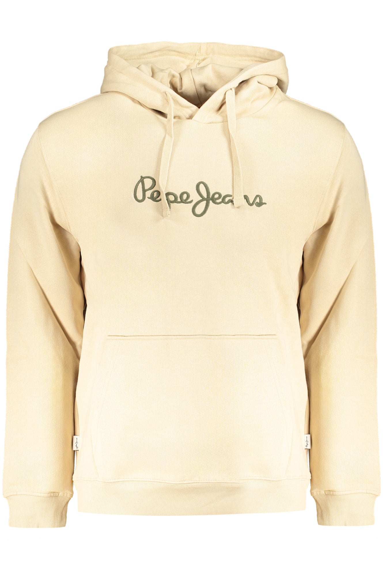 PM582716NEWJOEHOODIE_BE840 – Beiges Herren-Sweatshirt aus Bio-Baumwolle mit Kapuze und Stickerei – Größe: S, M, L, XL, 2XL – Farbe: Beige