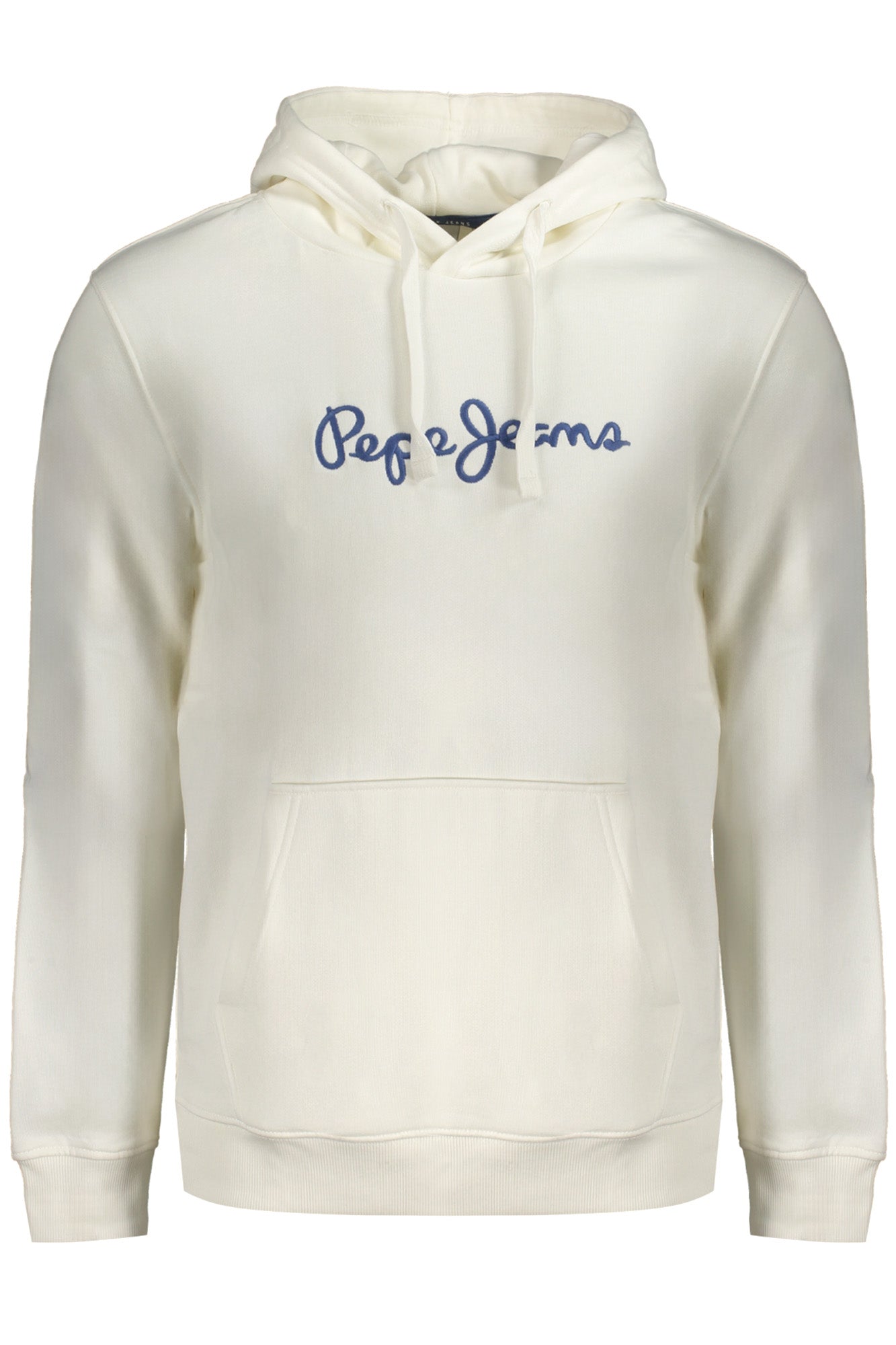 PM582716NEWJOEHOODIE_BI803 – Herren Hoodie aus Bio-Baumwolle: Weiß, Langarm, Stickerei – Größe: S, M, L, XL, 2XL – Farbe: Bianco