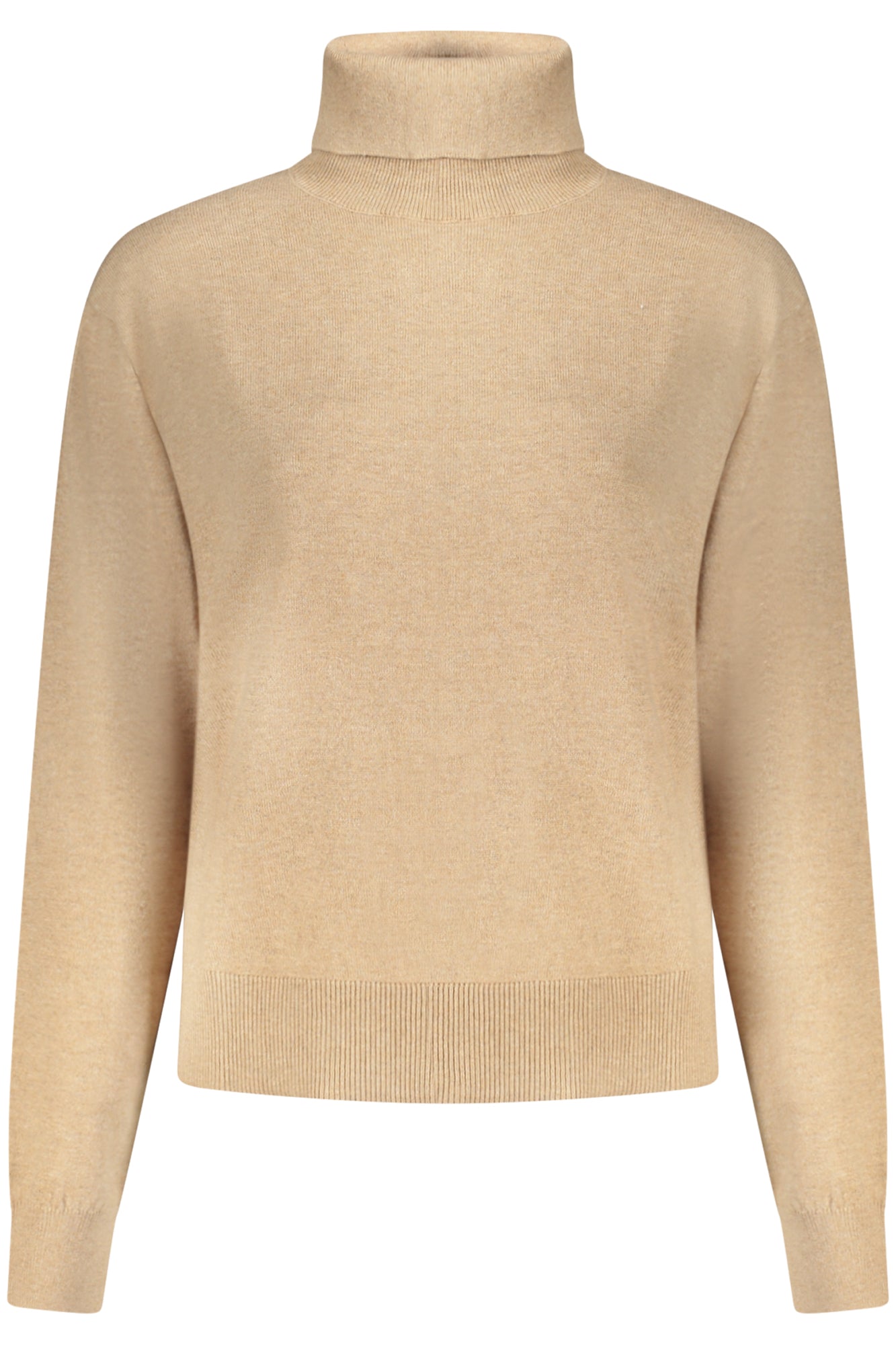 PL7000036CORALINEROLLEDCOLLAR_BE844 – Beiger Damenpullover mit Stehkragen und Logo-Stickerei entdecken – Größe: XS, S, M, L, XL – Farbe: Beige