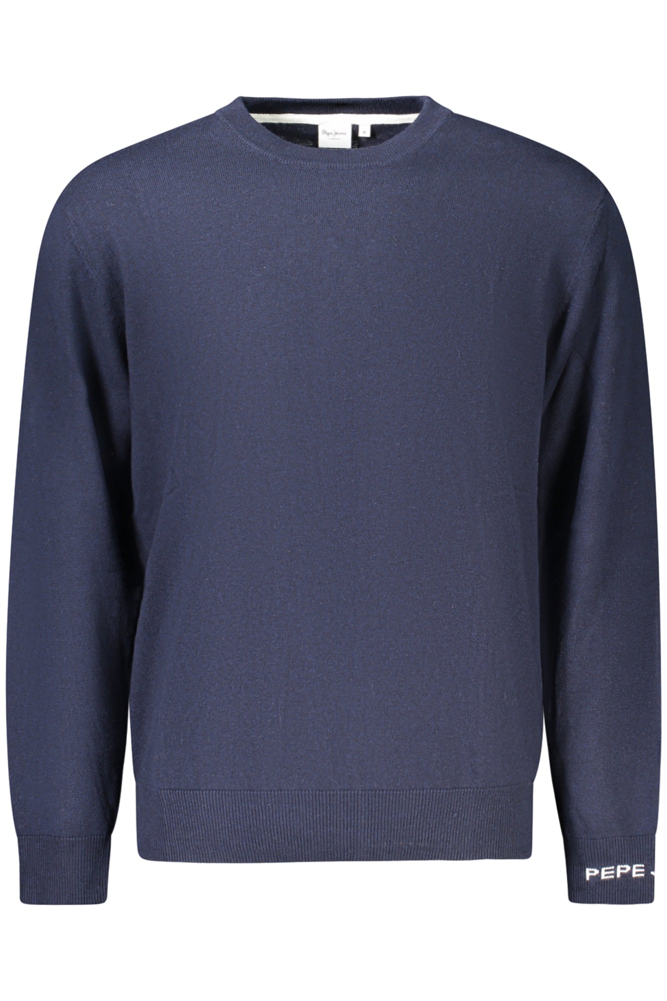 PM7000013ANDRE CREW NECK_BL594 – Blauer Herren Pullover mit Rundhalsausschnitt und Stickerei – Größe: S, M, L, XL, 2XL – Farbe: Blu
