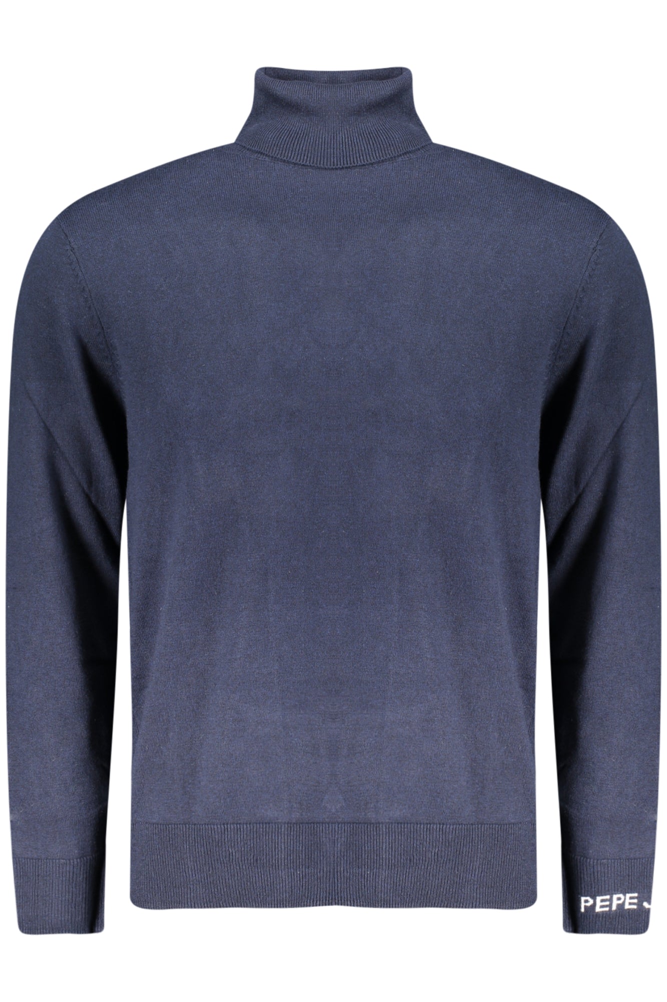 PM7000011ANDRE TURTLE NECK_BL594 – Blauer Herren Rollkragen Pullover mit Stickerei und Logo-Detail – Größe: S, M, L, XL, 2XL – Farbe: Blu