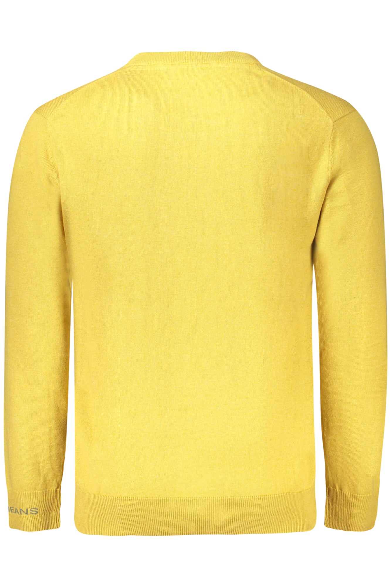 PM7000013ANDRE CREW NECK_GI088 – Gelber Herrenpullover mit Rundhalsausschnitt und Stickerei – Größe: S, M, L, XL, 2XL – Farbe: Giallo