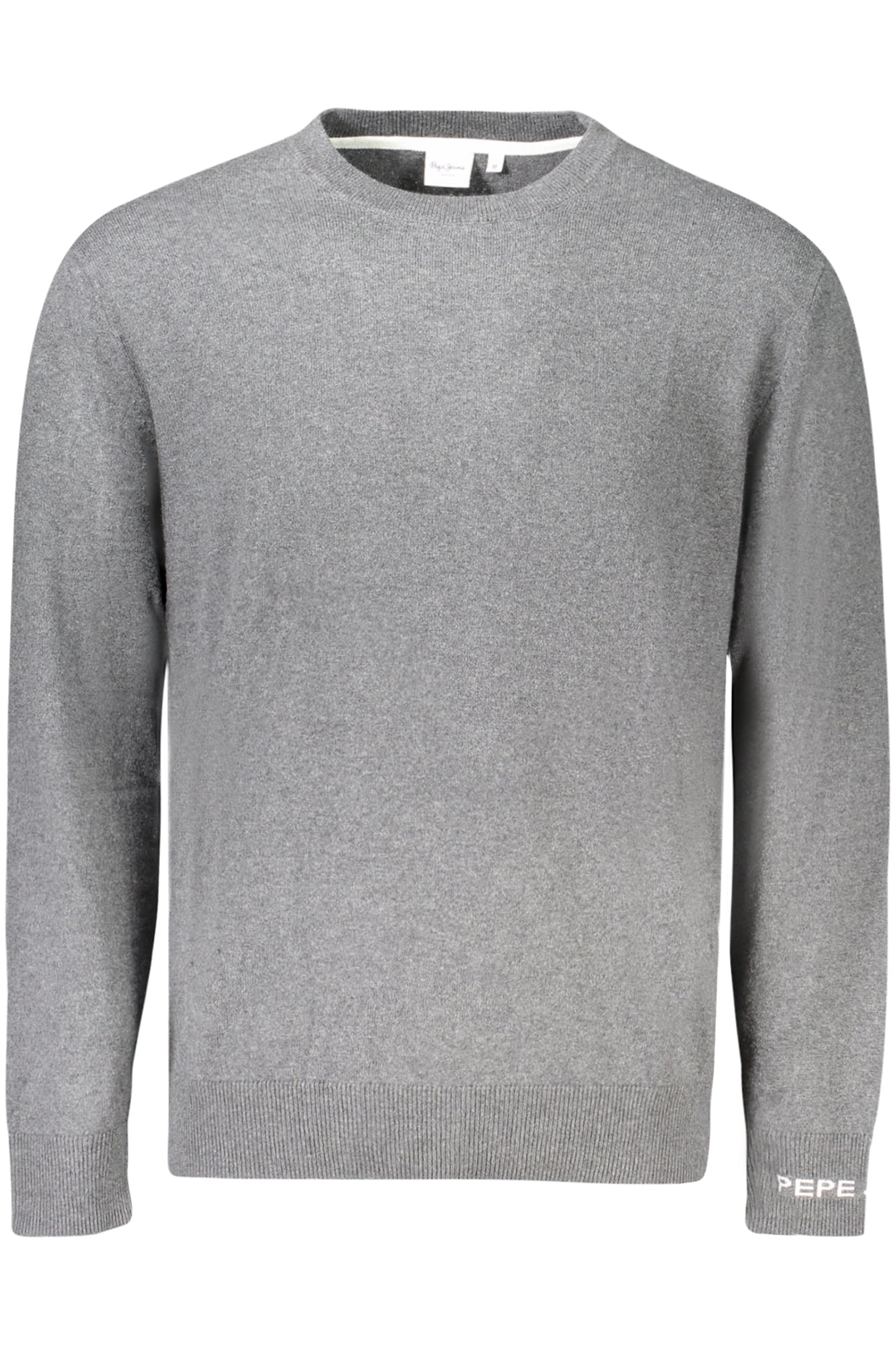 PM7000013ANDRE CREW NECK_GR963 – Herren Pullover Grau mit Rundhalsausschnitt und Stickerei-Details – Größe: S, M, L, XL, 2XL – Farbe: Grigio