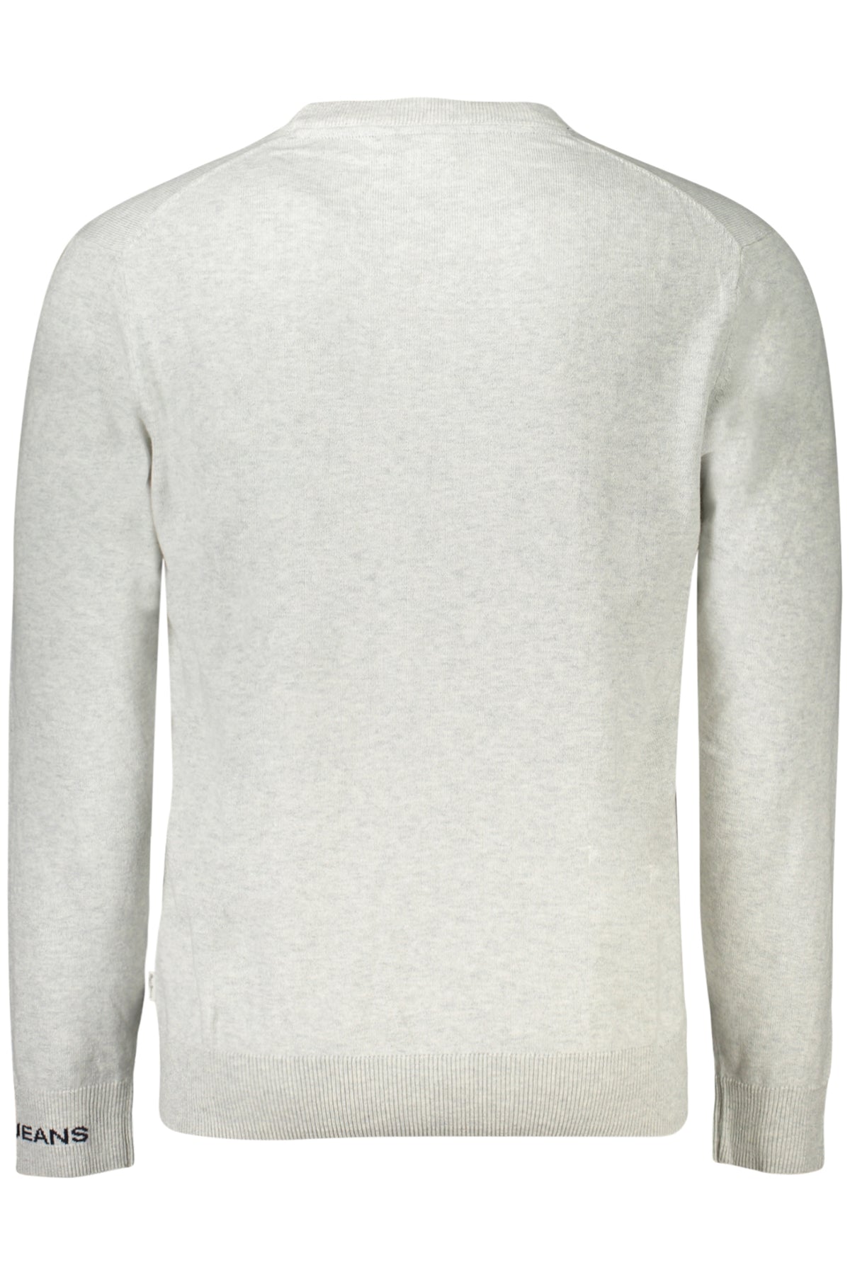 PM7000013ANDRE CREW NECK_GR913 – Grauer Herrenpullover mit Rundhals & Stickerei - Eleganter Look – Größe: S, M, L, XL, 2XL – Farbe: Grigio