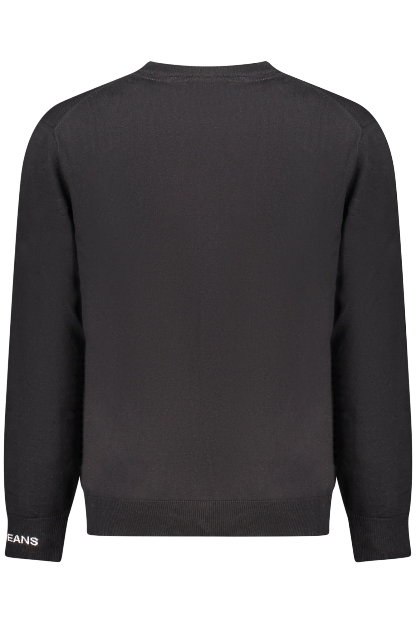 PM7000013ANDRE CREW NECK_NE999 – Schwarzer Herrenpullover mit Rundhalsausschnitt und Stickerei-Details – Größe: S, M, L, XL, 2XL – Farbe: Nero