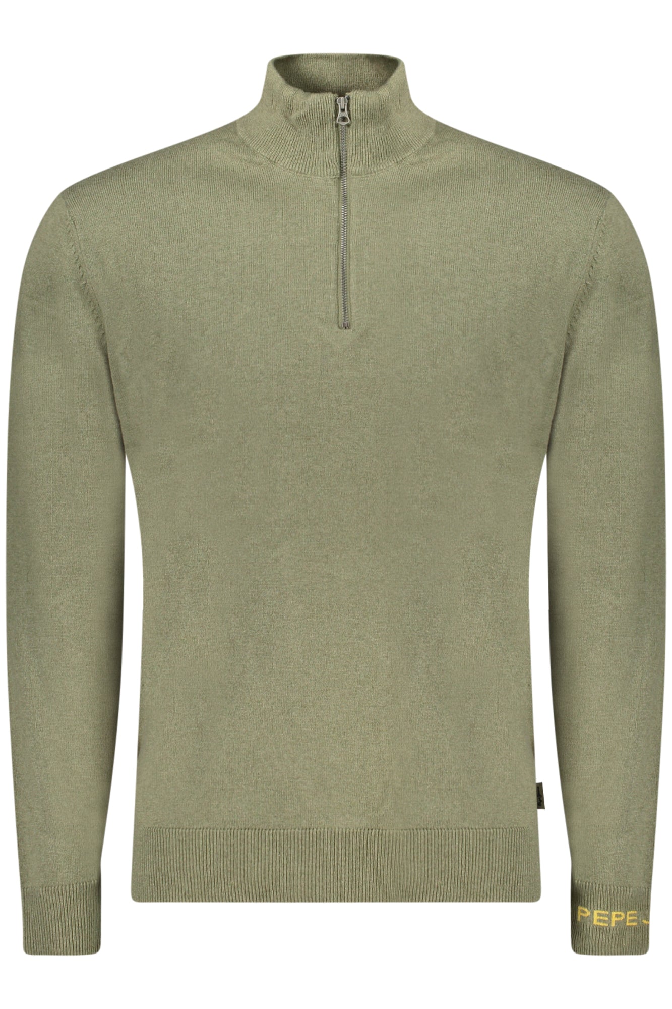 PM7000012ANDRE MOCK IPPER_VE679 – Grüner Herrenpullover mit Stickerei und halbem Reißverschluss – Größe: S, M, L, XL, 2XL – Farbe: Verde