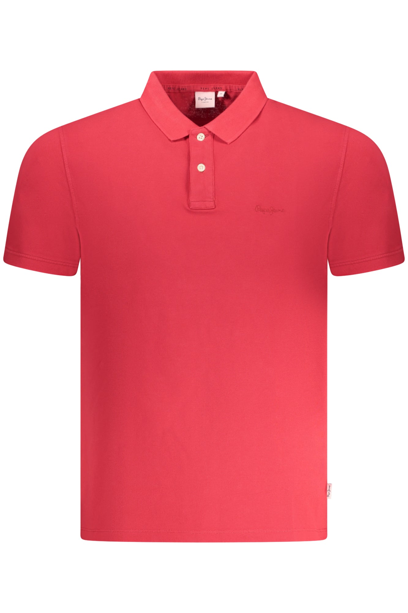 PM542099NEWOLIVER_RO285 – Rotes Herren-Polohemd aus Bio-Baumwolle mit Stickerei-Details – Größe: S, M, L, XL, 2XL – Farbe: Rosso