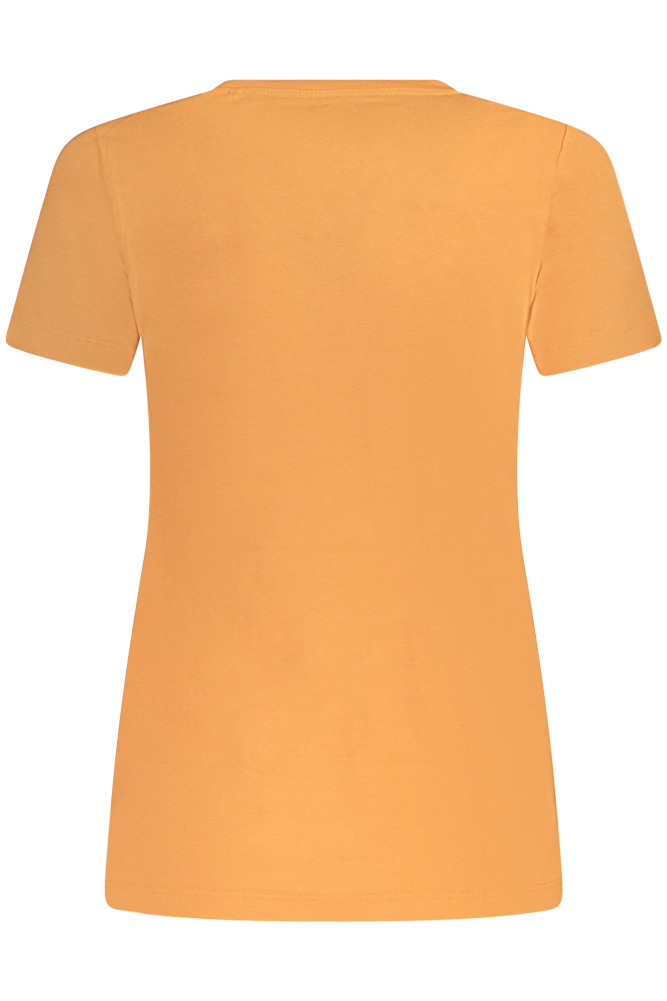 PL505202NEWVIRGINIA_AR133 – Orange Damen T-Shirt Kurzarm aus nachhaltiger Baumwolle mit Druck. – Größe: XS, S, M, L, XL – Farbe: Arancione