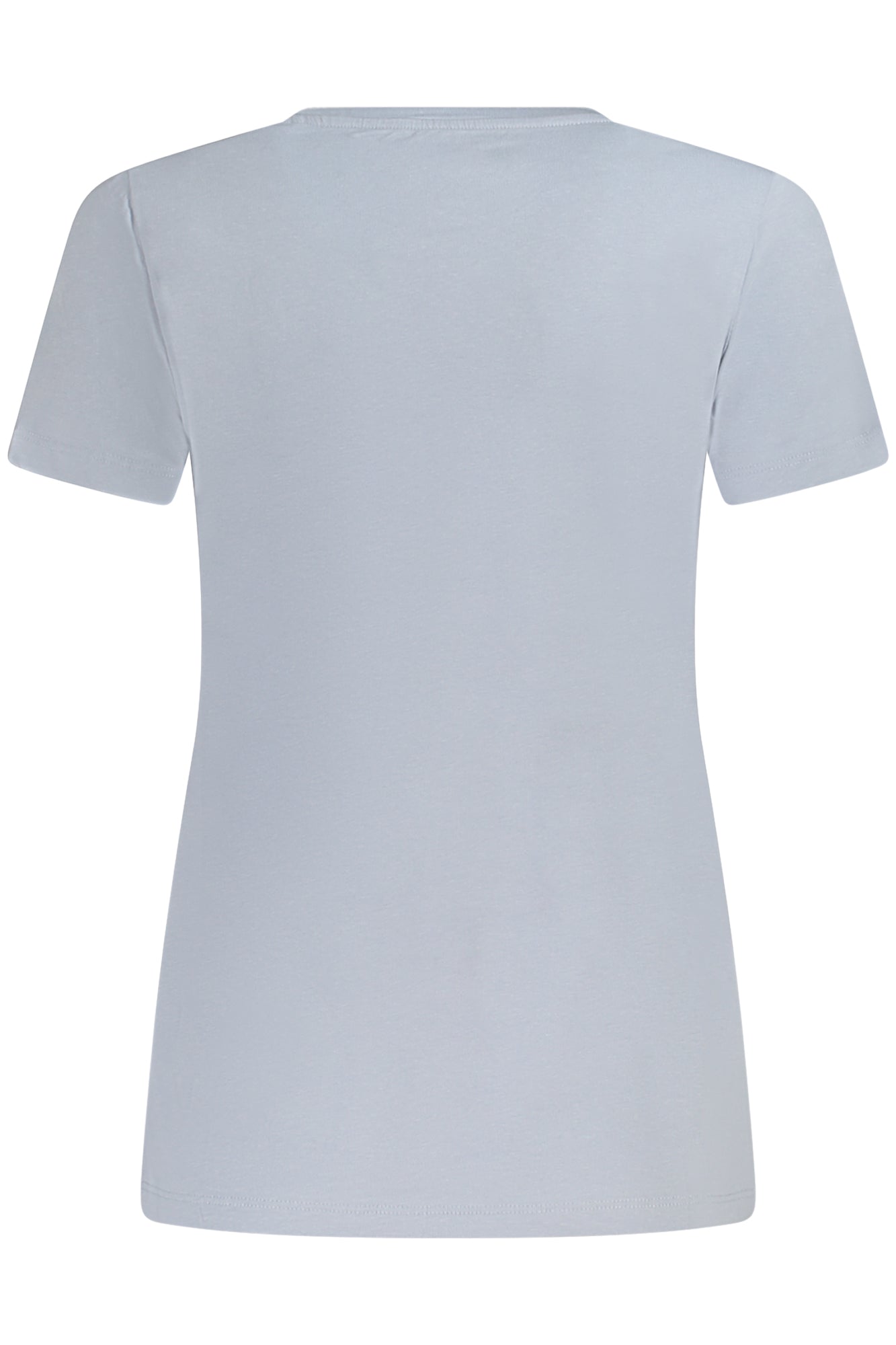 PL505202NEWVIRGINIA_AZ516 – Damen Kurzarm-T-Shirt Hellblau aus Nachhaltiger Baumwolle mit Print – Größe: XS, S, M, L, XL – Farbe: Azzurro