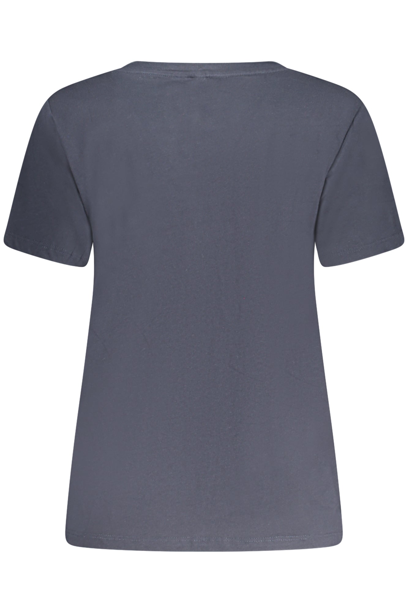 PL506012MACY_BL594 – Damen Kurzarm T-Shirt in Blau aus nachhaltiger Baumwolle mit Print – Größe: XS, S, M, L, XL – Farbe: Blu